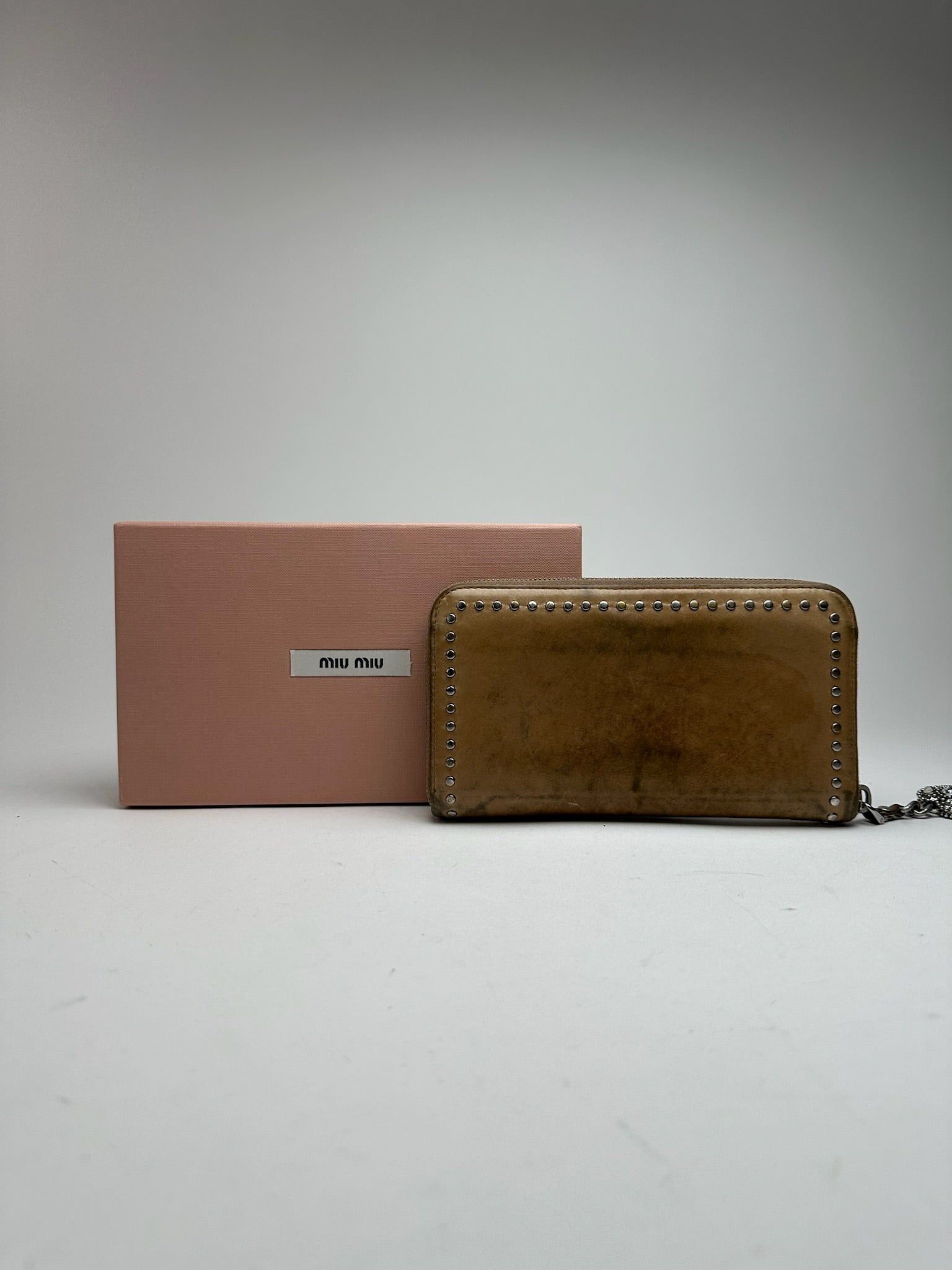 Miu Miu Vintage Patent Leather Wallet Brown Size ONE SIZE - 2 Thumbnail
