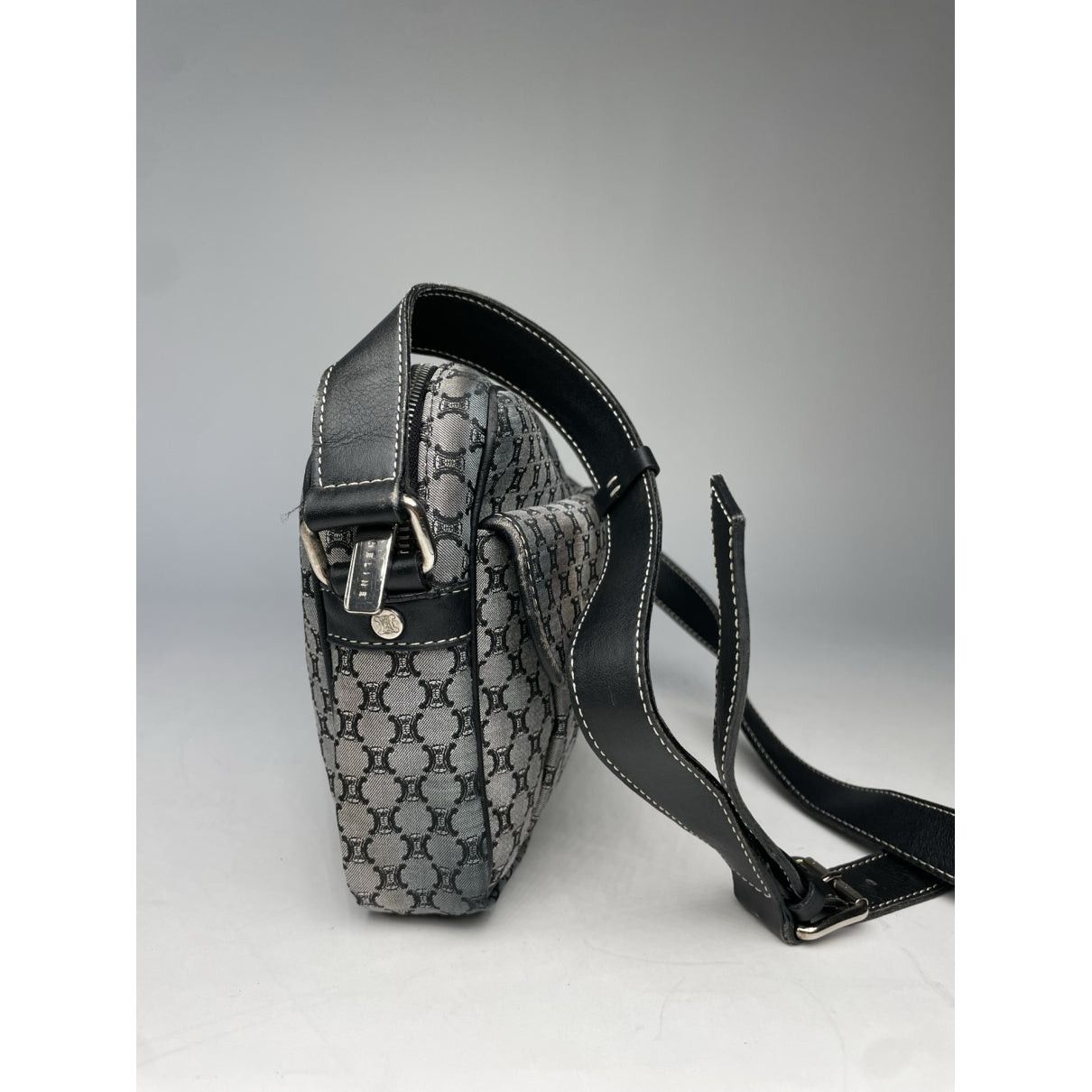 Celine Triomphe Black Cotton Handbag Size ONE SIZE - 3 Thumbnail