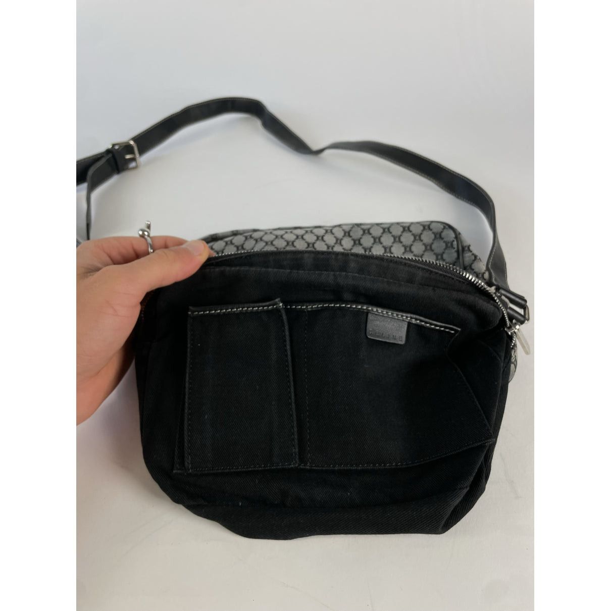 Celine Triomphe Black Cotton Handbag Size ONE SIZE - 2 Thumbnail