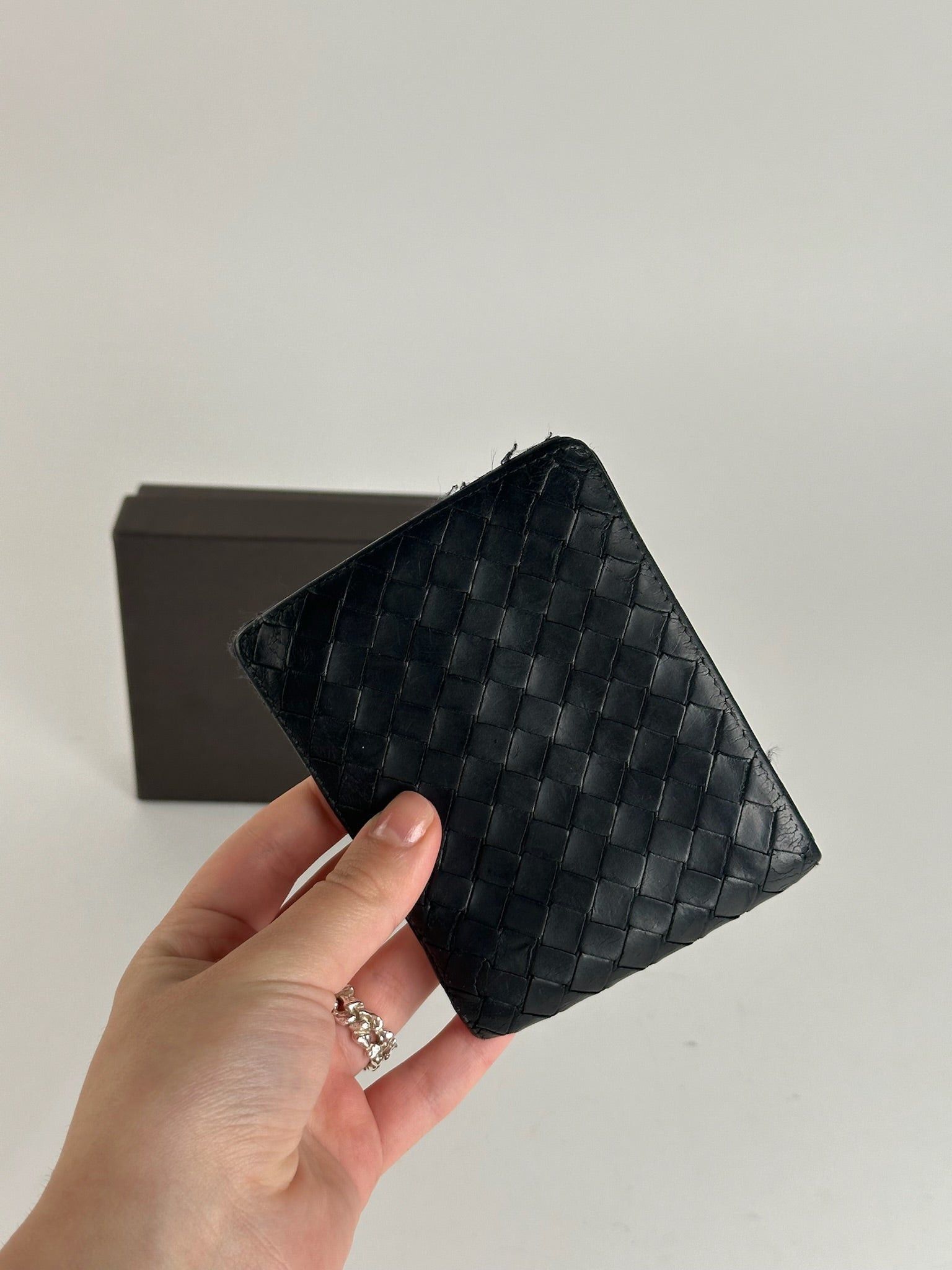Bottega Veneta Vintage Intrecciato Leather wallet Black Size ONE SIZE - 7 Thumbnail