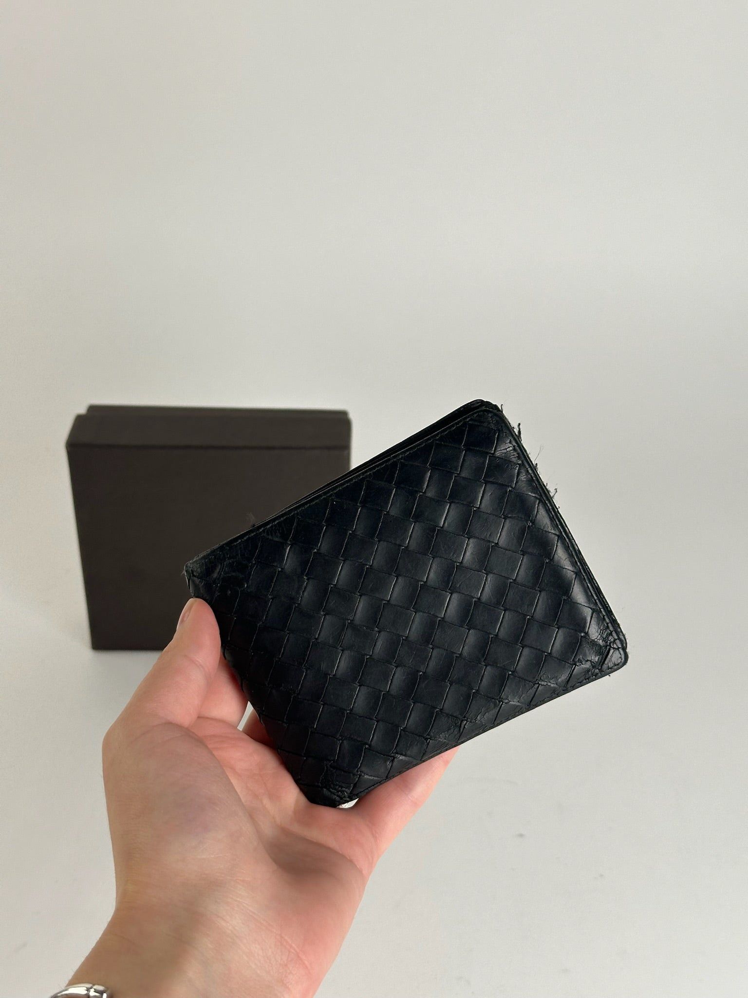 Bottega Veneta Vintage Intrecciato Leather wallet Black Size ONE SIZE - 8 Thumbnail