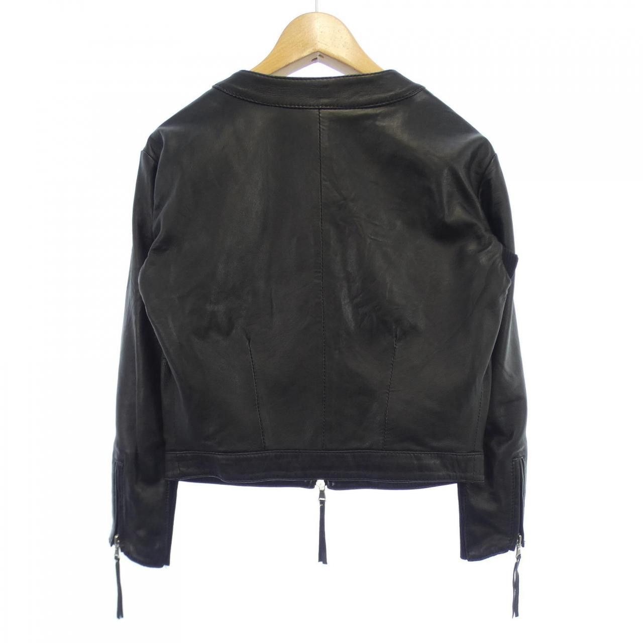 Other Other NORMALUISA Leather Jacket Leather Outerwear DUTY FREE for USA Size ONE SIZE - 2 Thumbnail