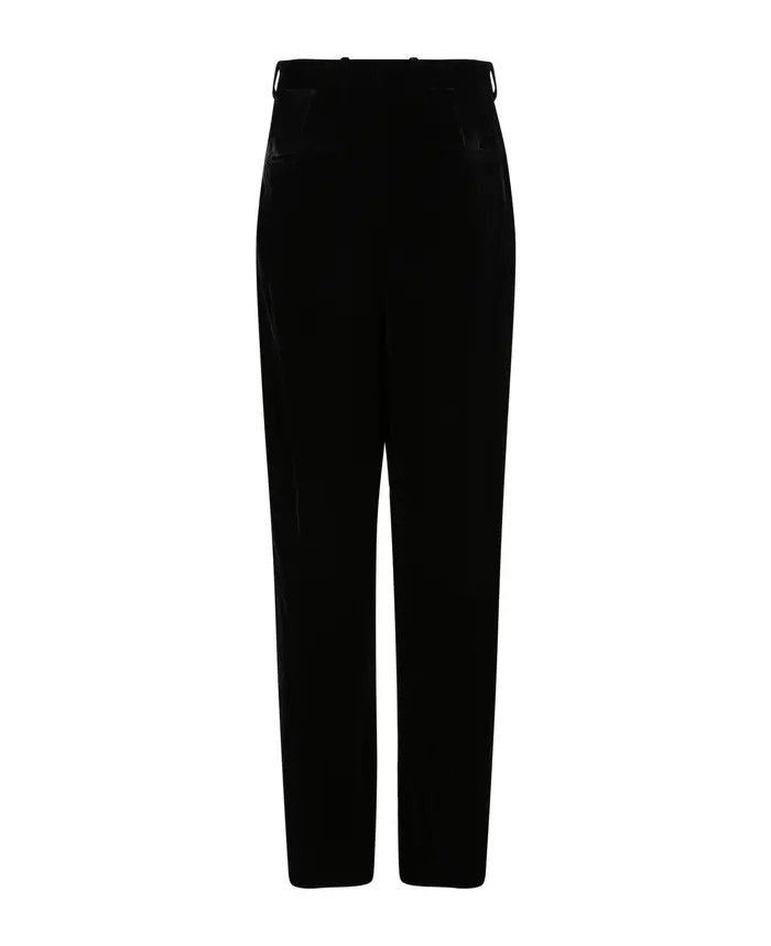 Saint Laurent Paris carrot-fit pants in silk velvet Size US 30 / EU 46 - 2 Thumbnail