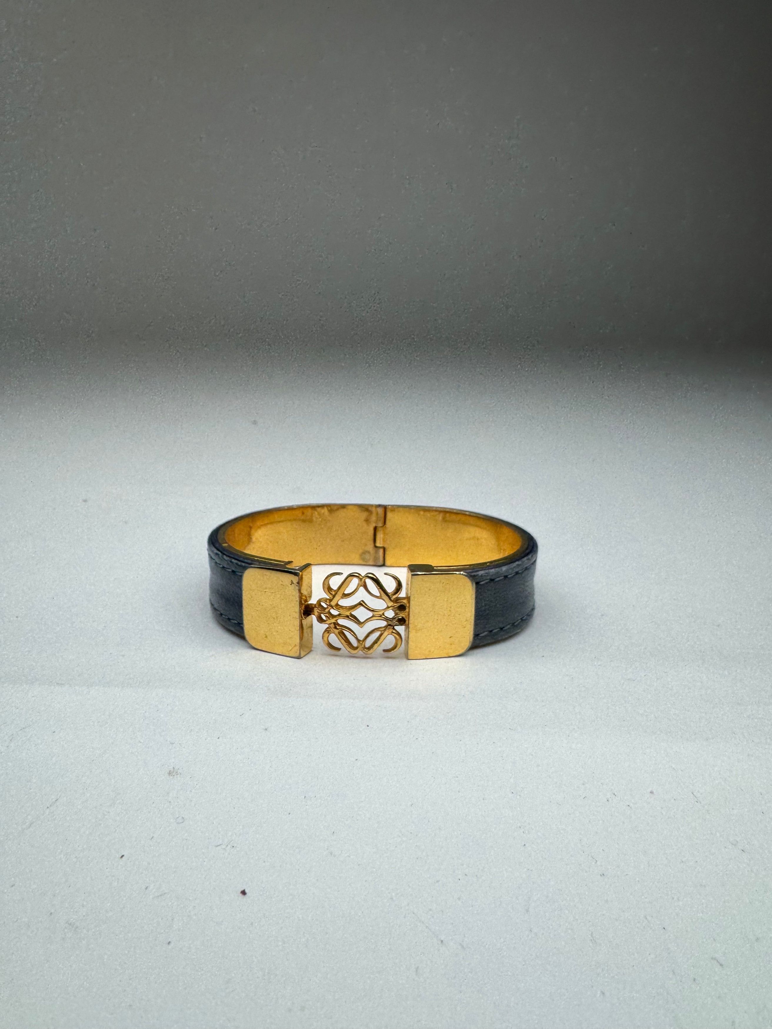 Loewe Vintage Anagram Bracelet Golden Blue Size ONE SIZE - 5 Thumbnail