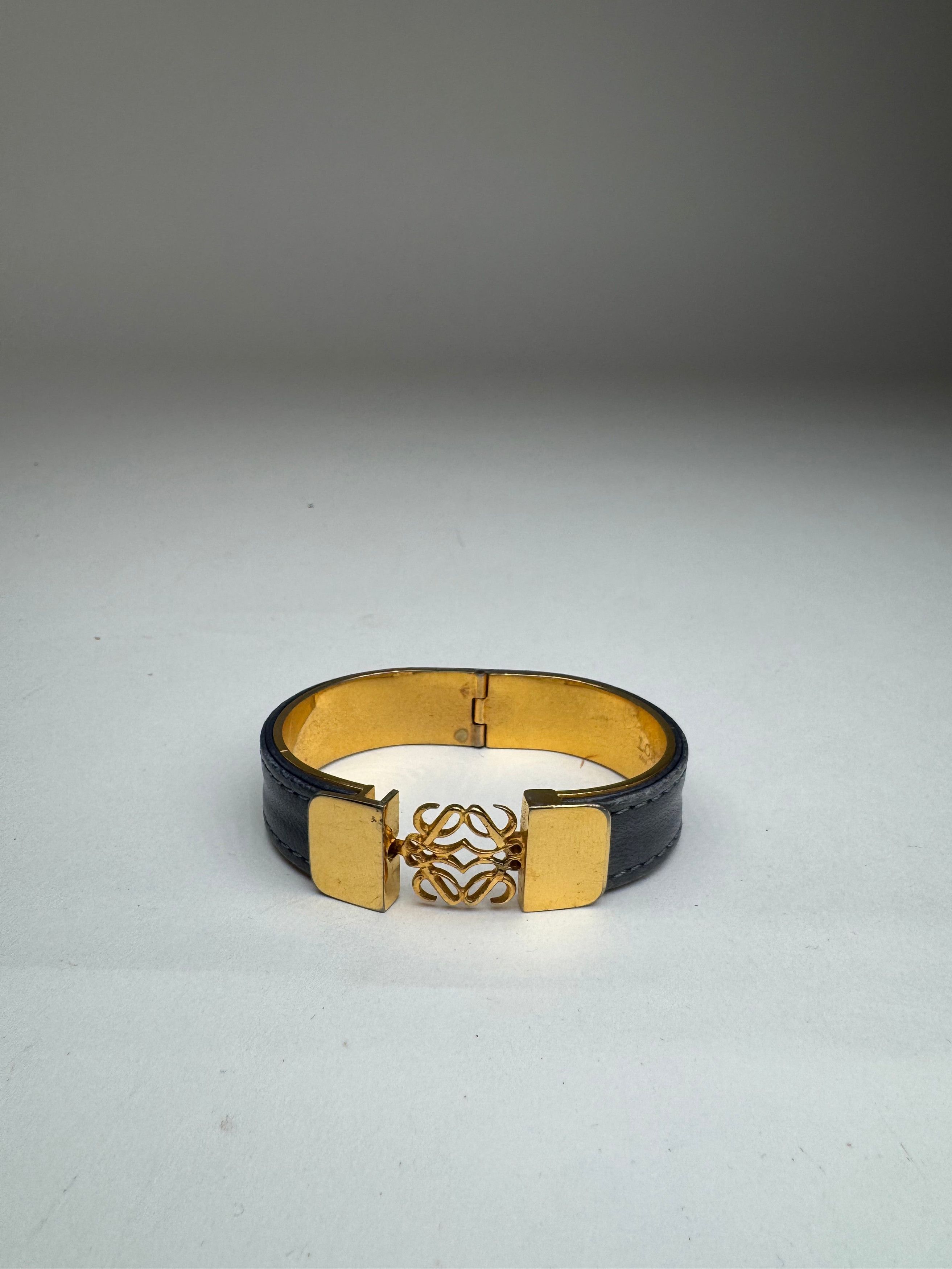 Loewe Vintage Anagram Bracelet Golden Blue Size ONE SIZE - 10 Thumbnail
