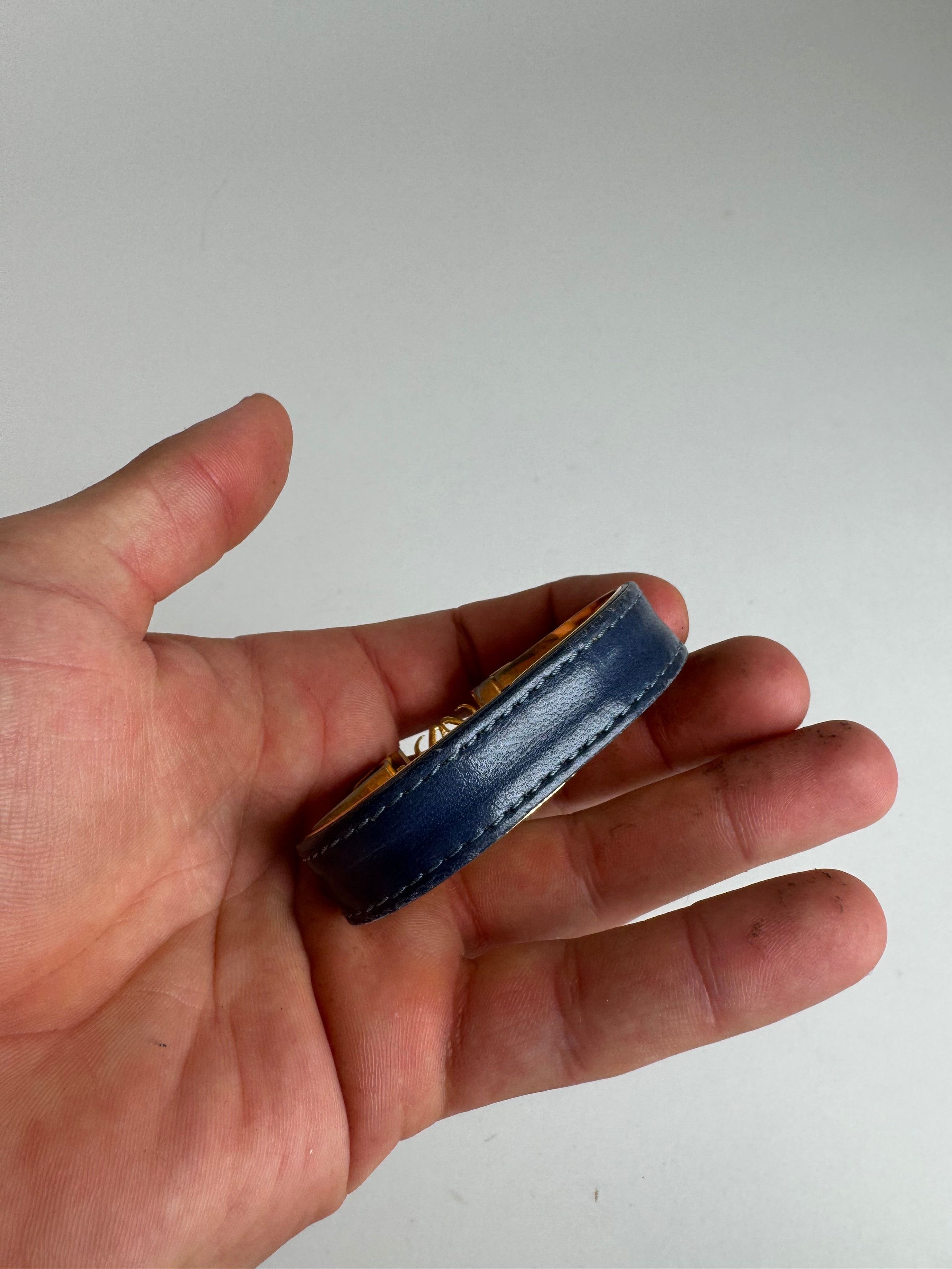 Loewe Vintage Anagram Bracelet Golden Blue Size ONE SIZE - 9 Thumbnail
