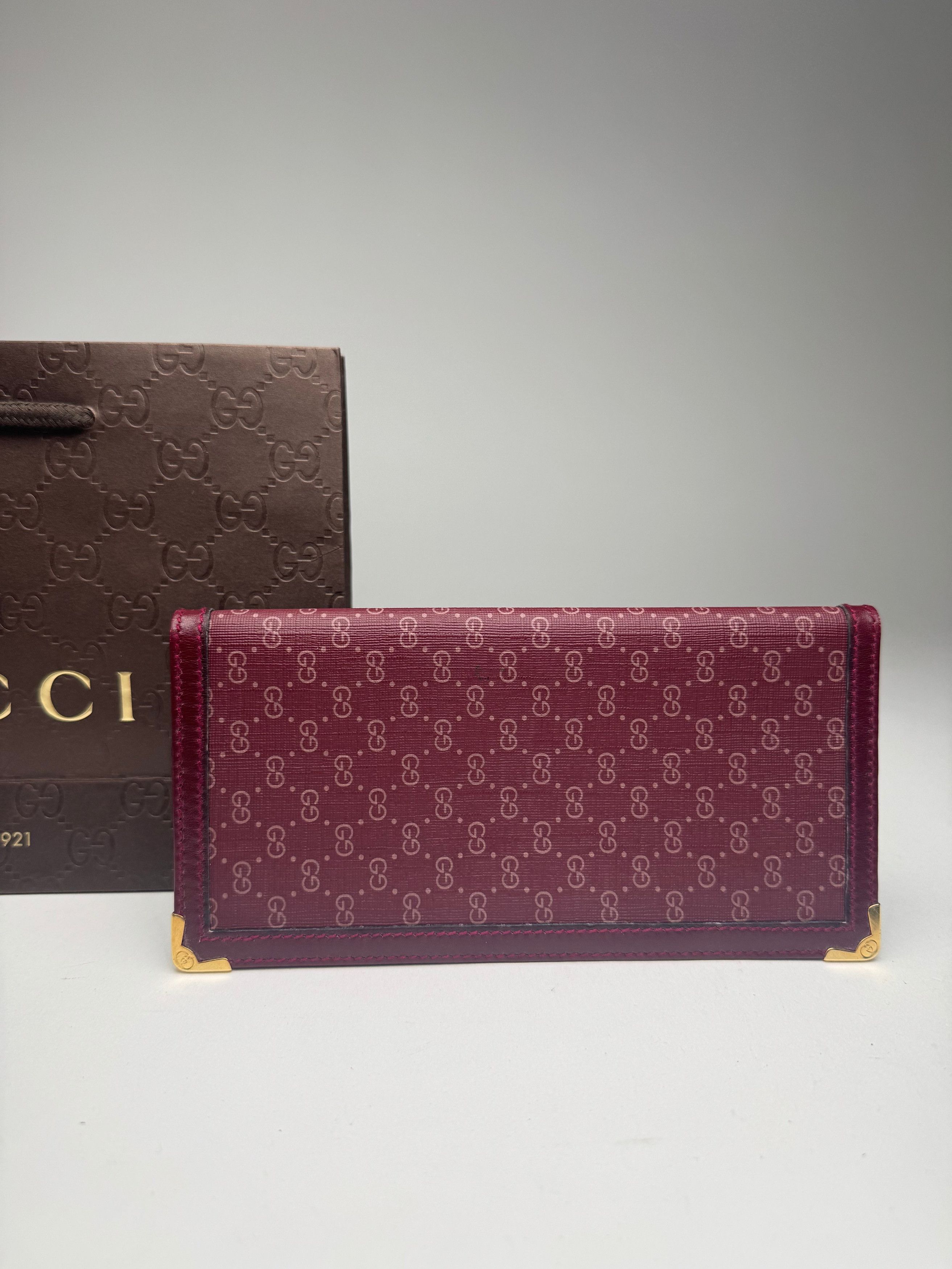 Gucci Vintage leather ID holder purple Size ONE SIZE - 5 Thumbnail