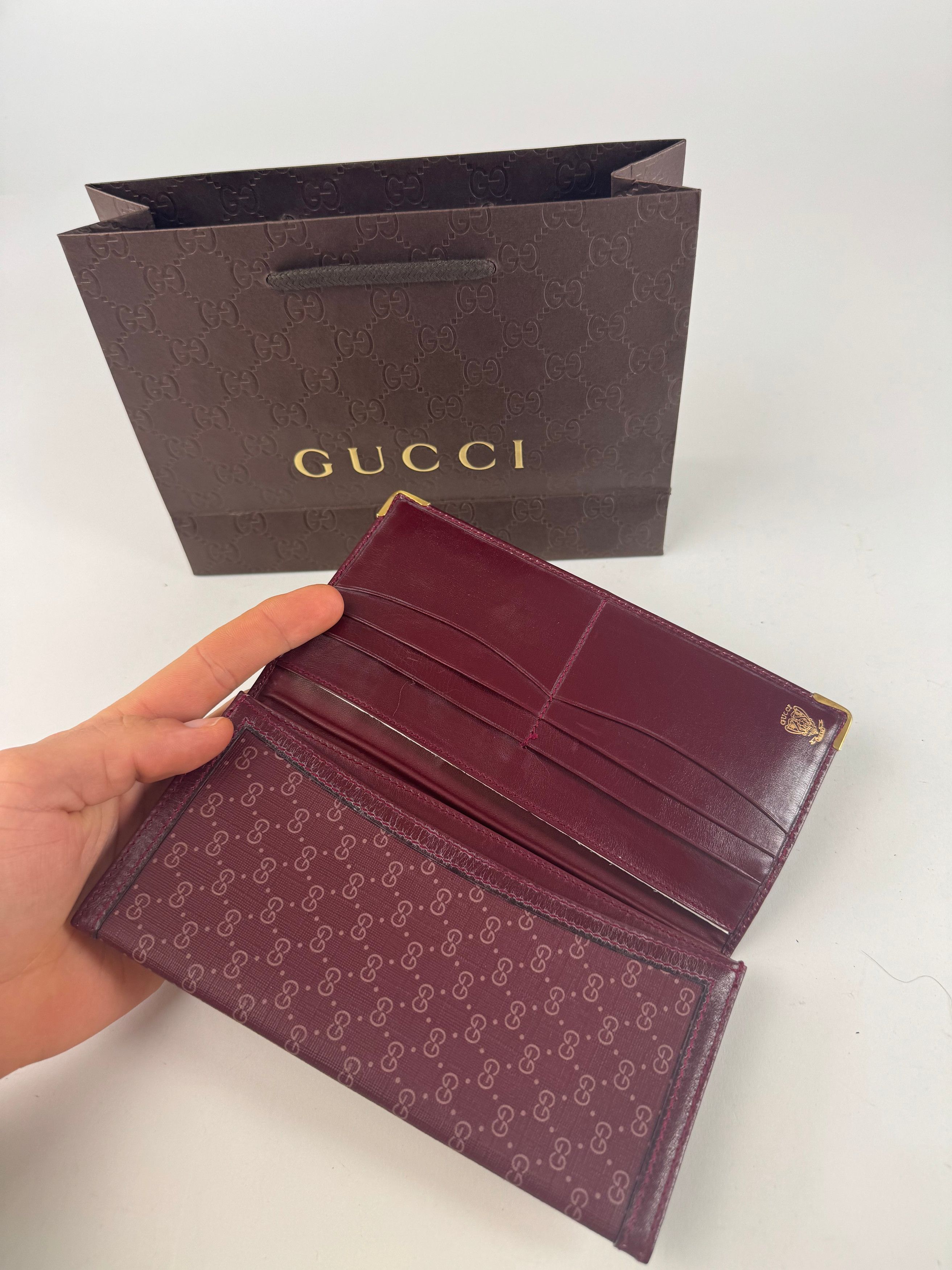 Gucci Vintage leather ID holder purple Size ONE SIZE - 9 Thumbnail