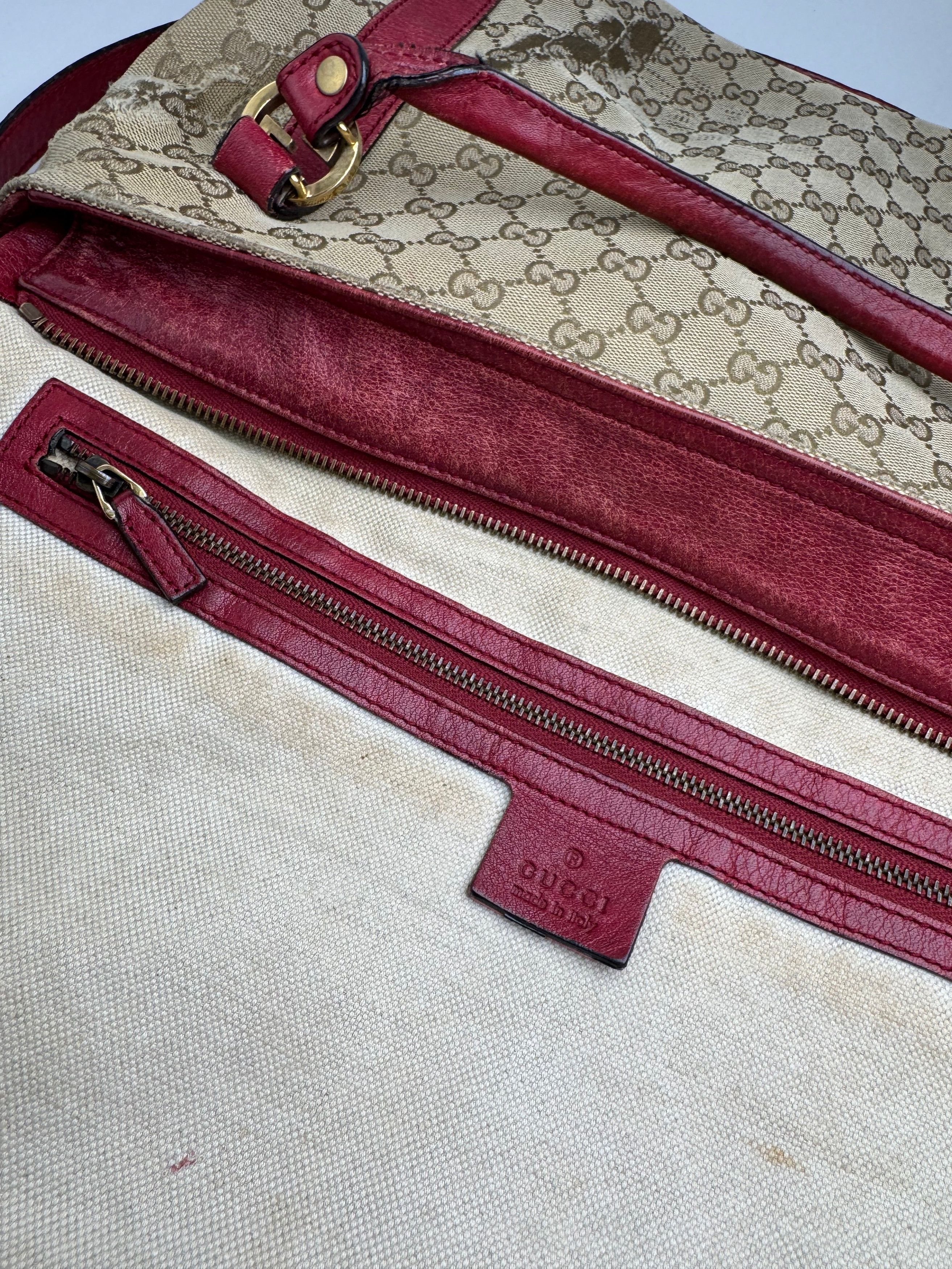 Gucci Vintage 2Way Monogram Bag beige Red Size ONE SIZE - 5 Thumbnail