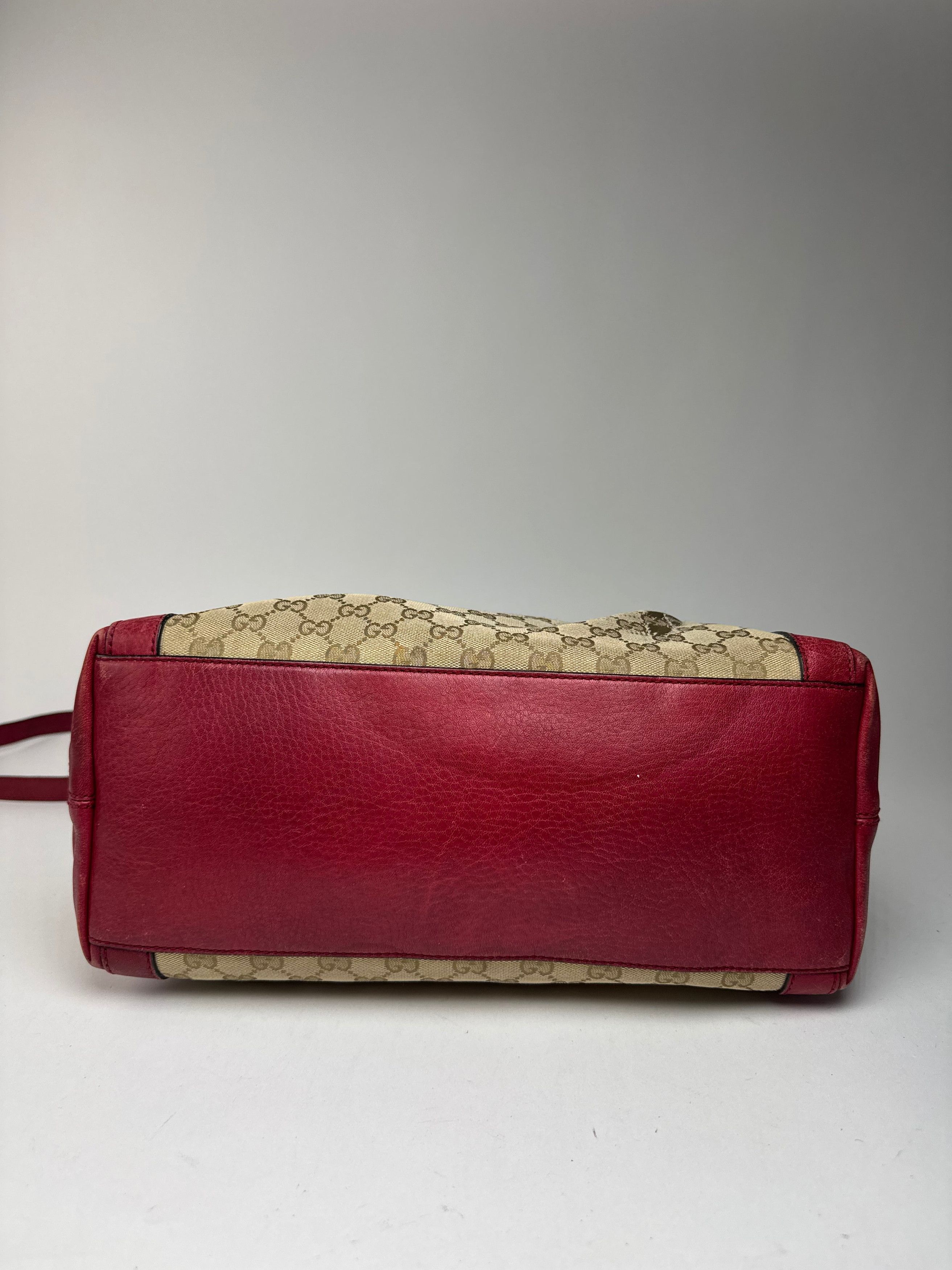 Gucci Vintage 2Way Monogram Bag beige Red Size ONE SIZE - 12 Thumbnail