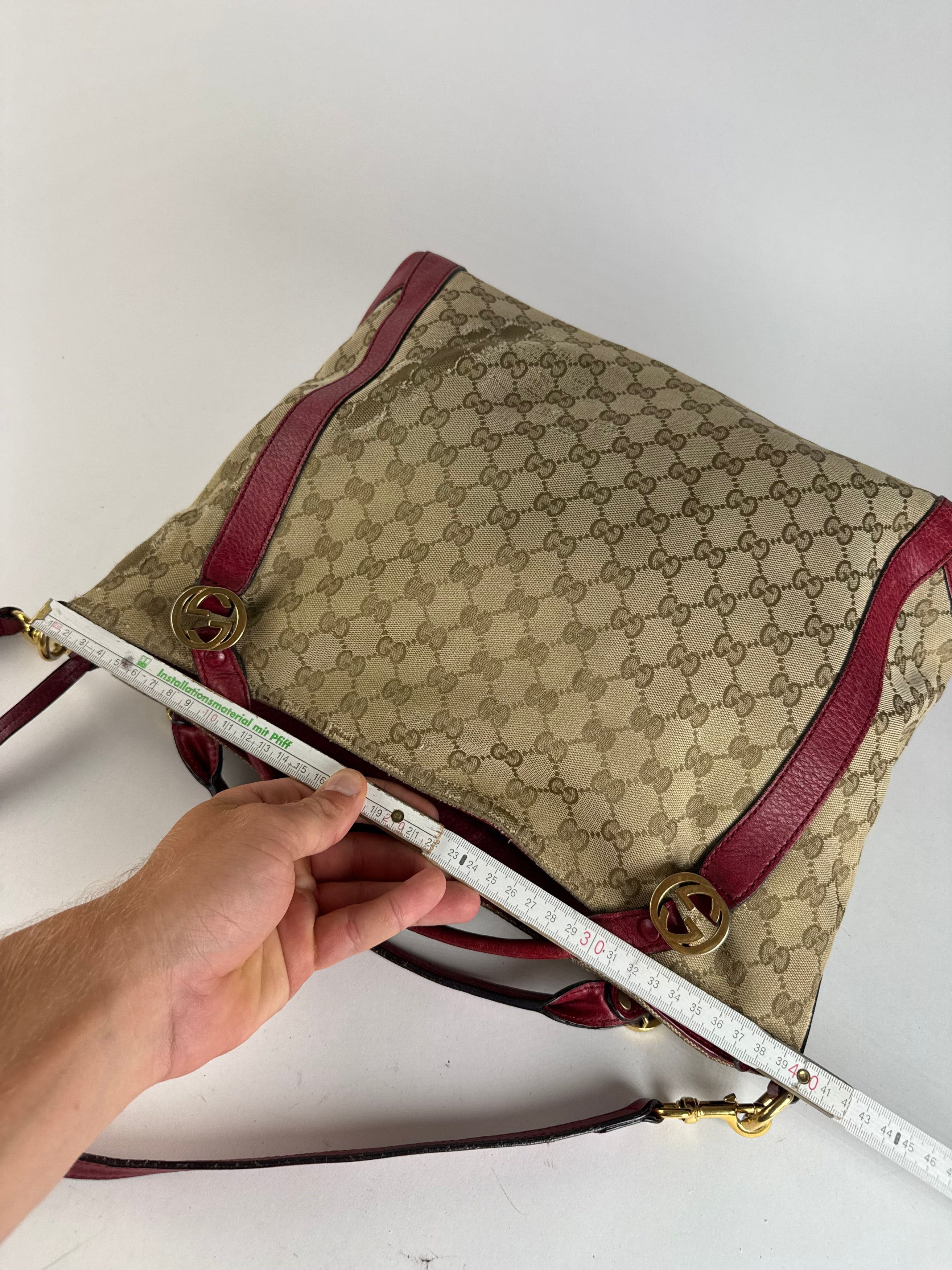 Gucci Vintage 2Way Monogram Bag beige Red Size ONE SIZE - 13 Thumbnail