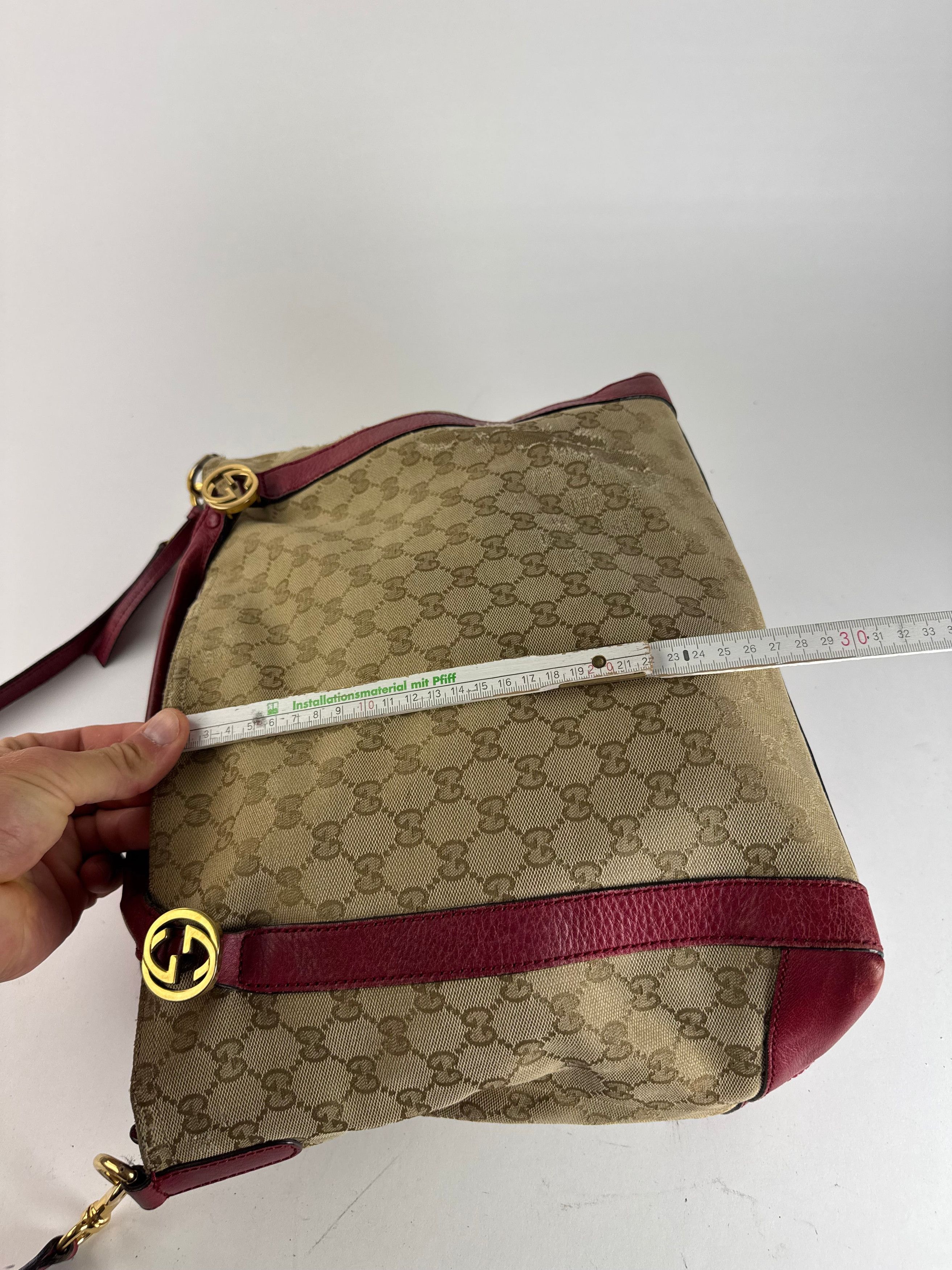 Gucci Vintage 2Way Monogram Bag beige Red Size ONE SIZE - 14 Thumbnail