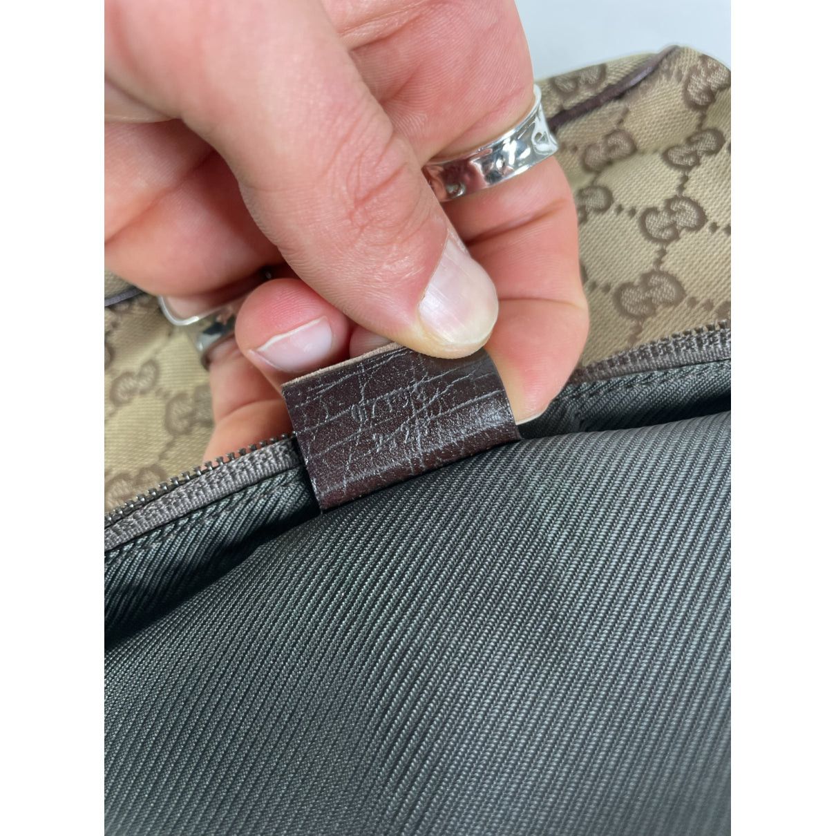 Gucci Jackie Vintage Beige Cloth Handbag Size ONE SIZE - 3 Thumbnail
