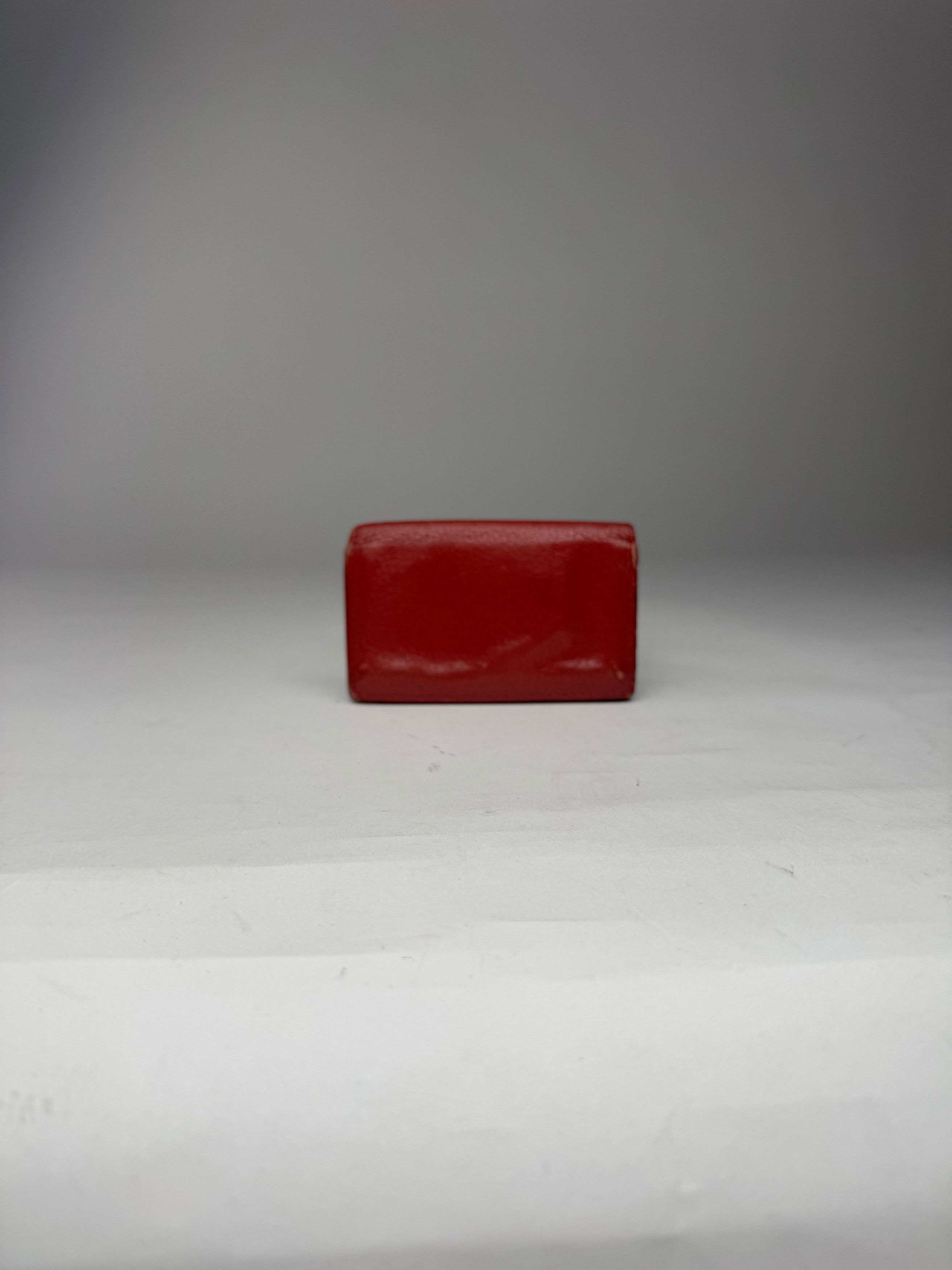 Miu Miu Vintage Leather Card Holder Red Size ONE SIZE - 2 Thumbnail