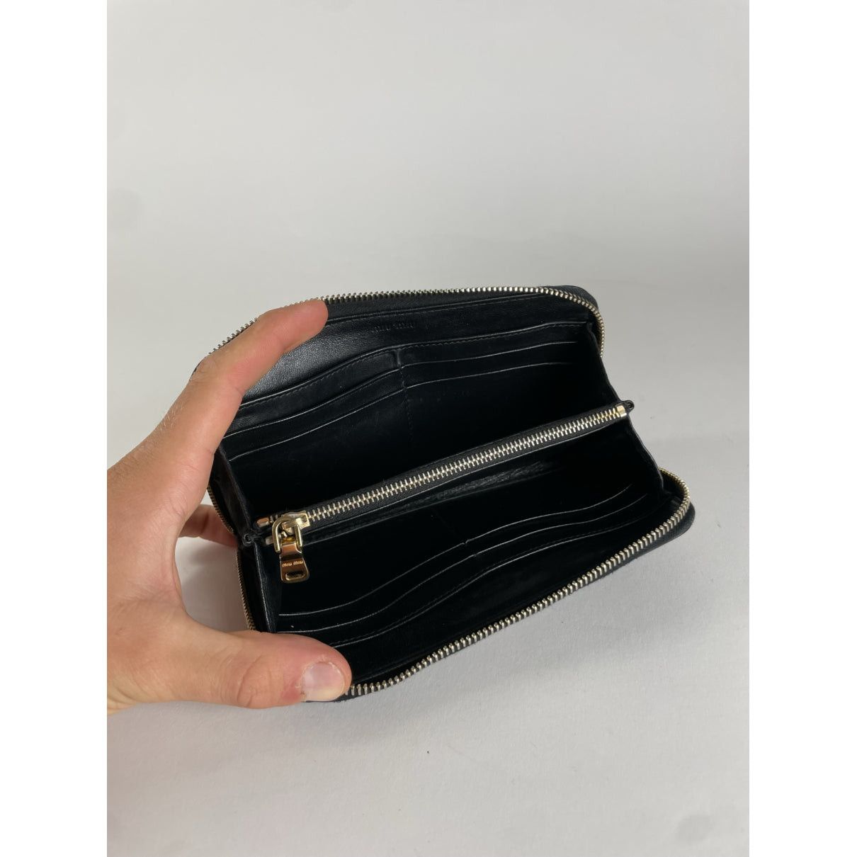 Miu Miu Black Patent Leather Wallet Size ONE SIZE - 3 Thumbnail