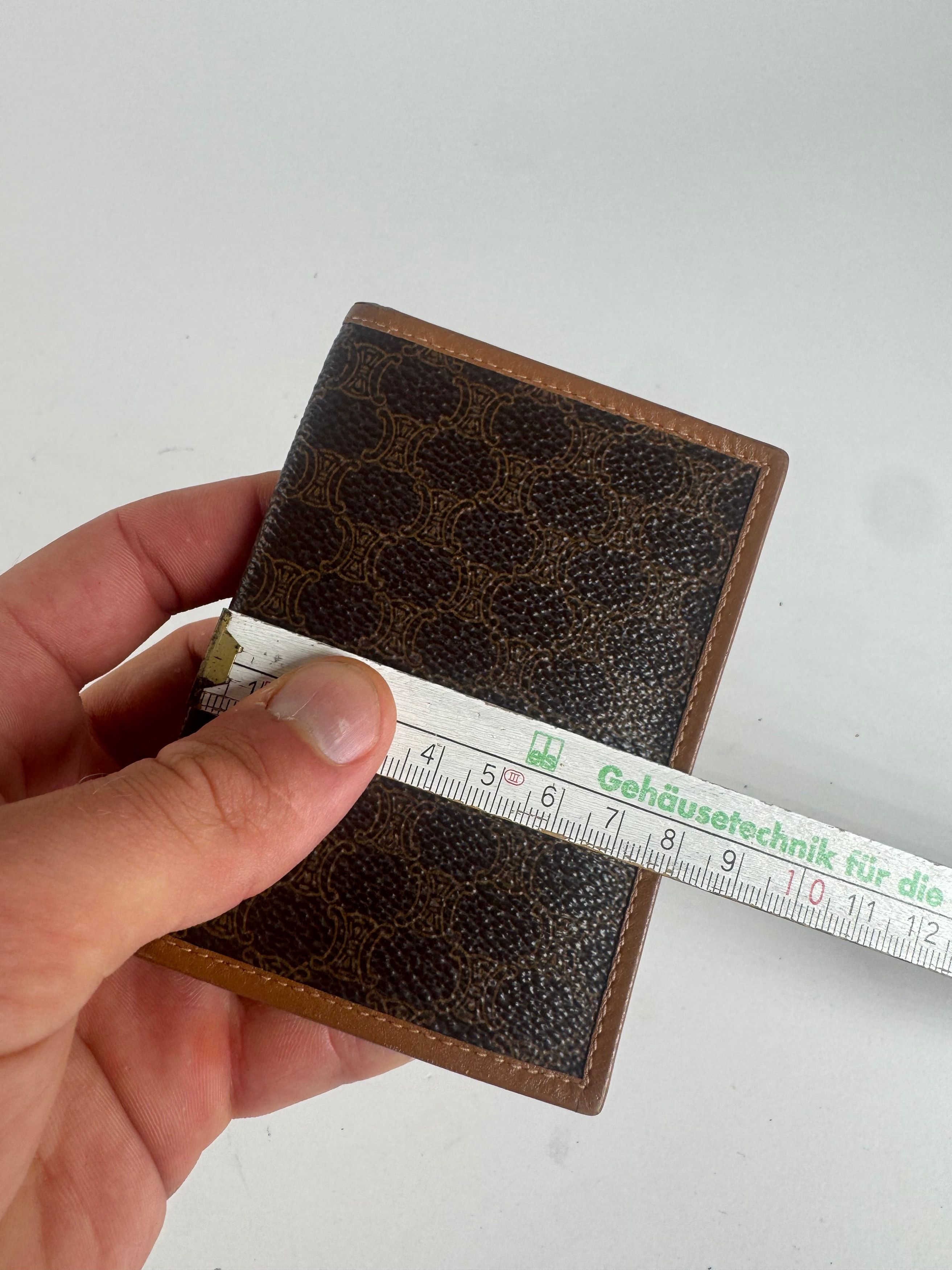 Celine Vintage Monogramm Leather Card Holder Brown Size ONE SIZE - 12 Thumbnail