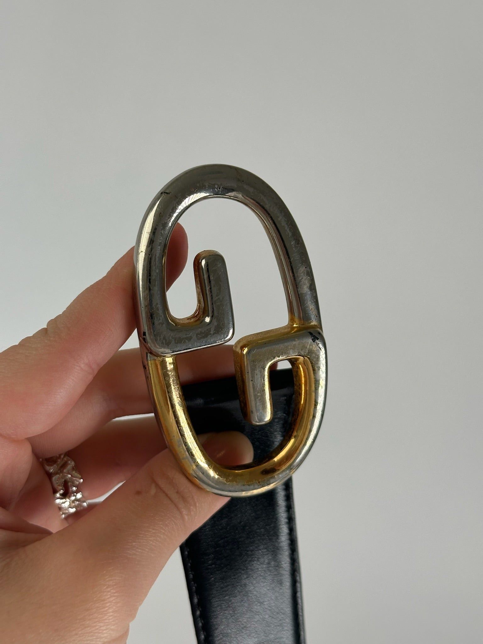 Gucci Vintage Leather belt black Size ONE SIZE - 5 Thumbnail