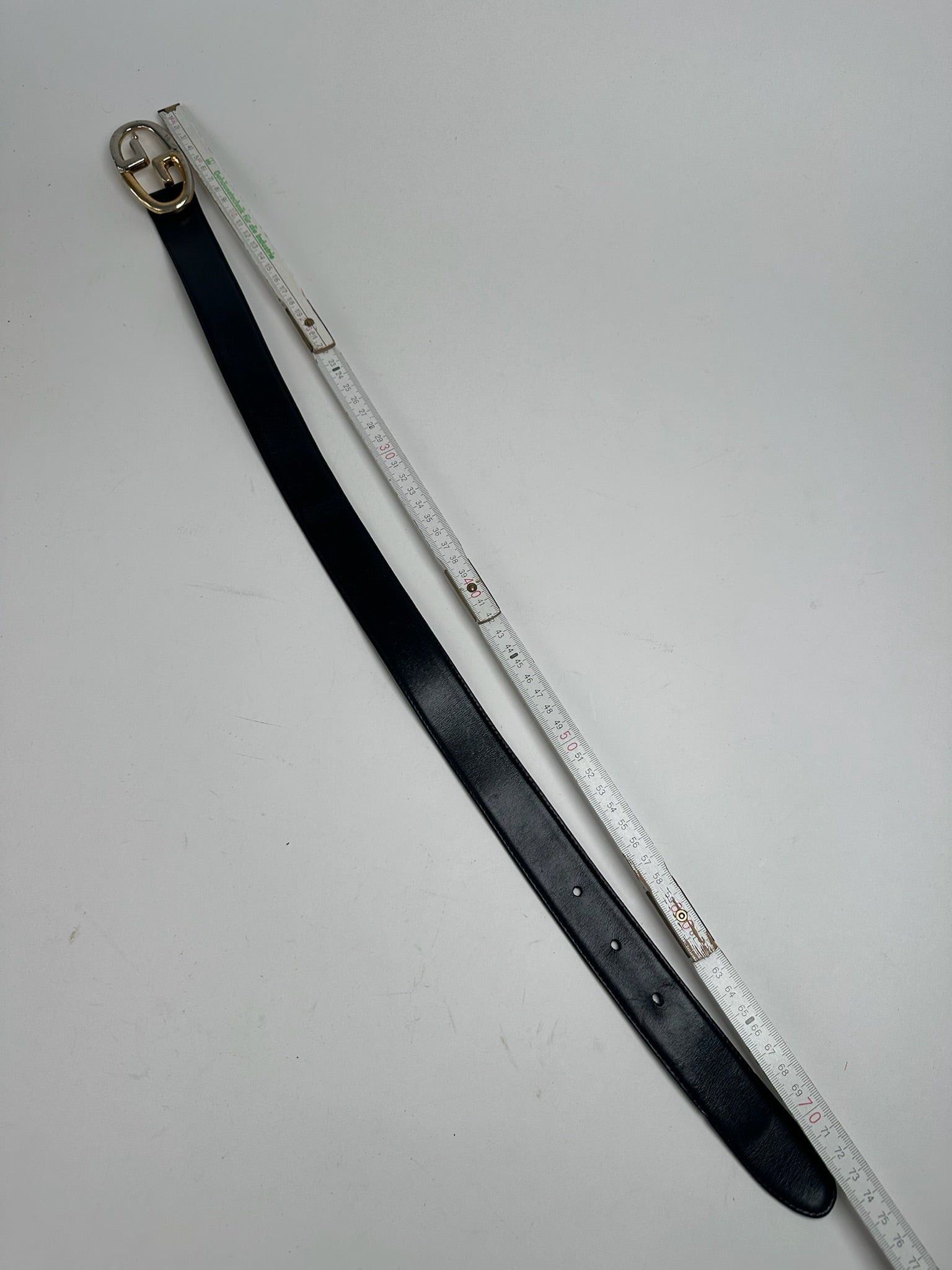 Gucci Vintage Leather belt black Size ONE SIZE - 2 Thumbnail