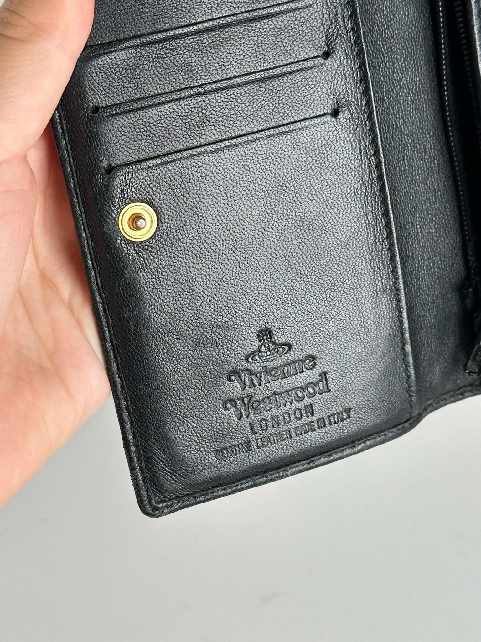 Vivienne Westwood Vintage leather wallet black Size ONE SIZE - 5 Thumbnail