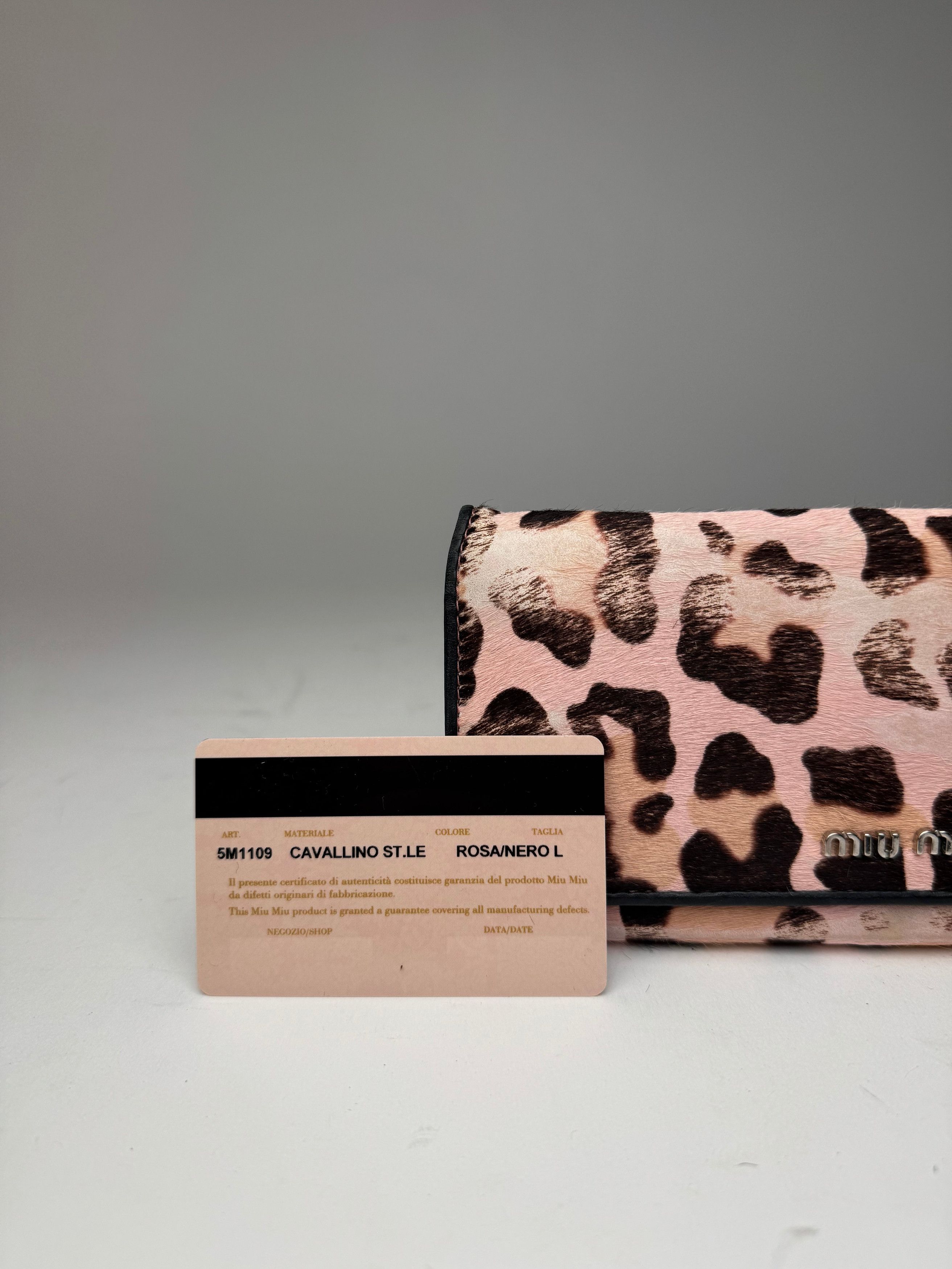 Miu Miu Vintage Fur leather wallet black pink Size ONE SIZE - 3 Thumbnail