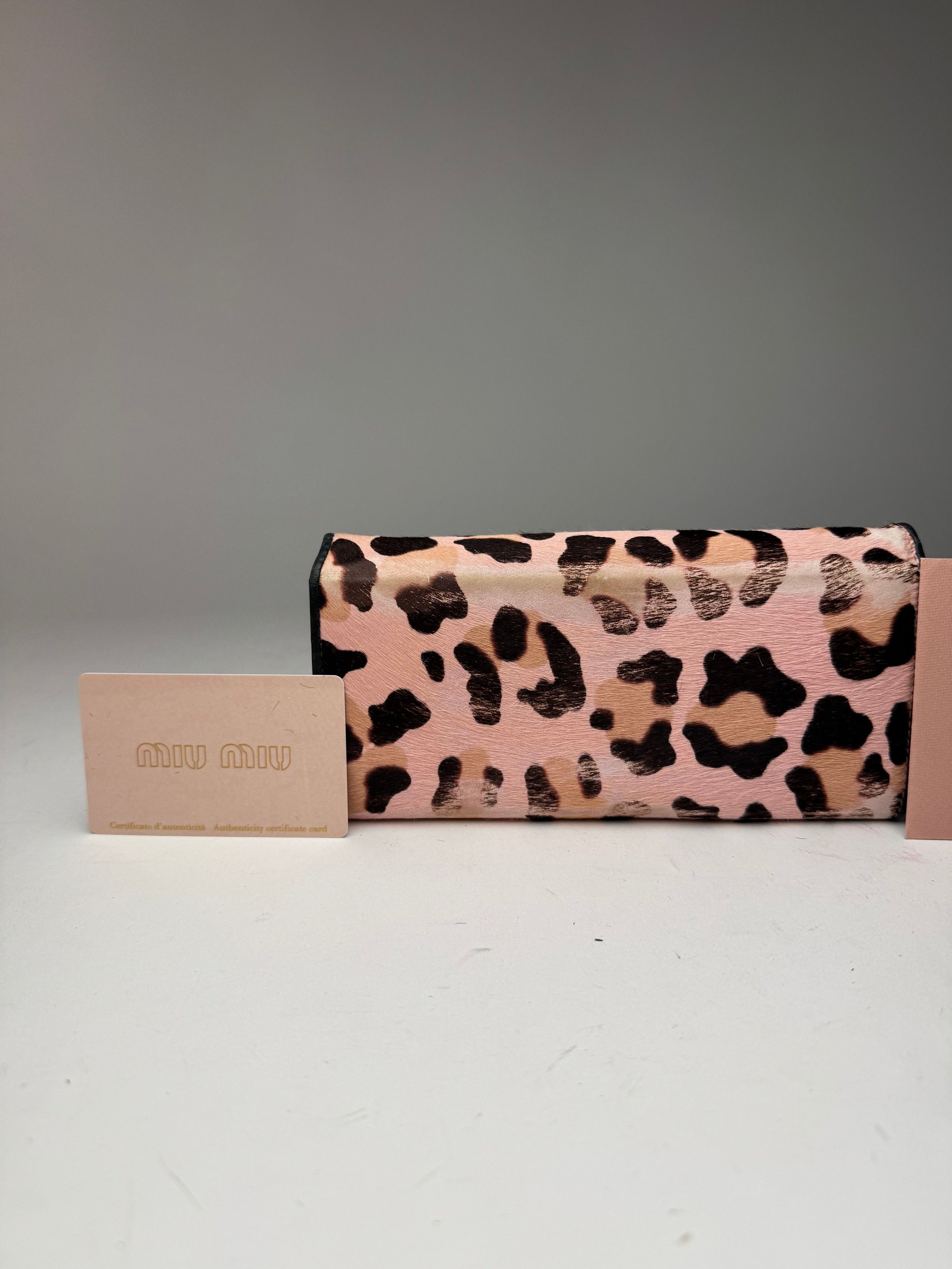 Miu Miu Vintage Fur leather wallet black pink Size ONE SIZE - 2 Thumbnail