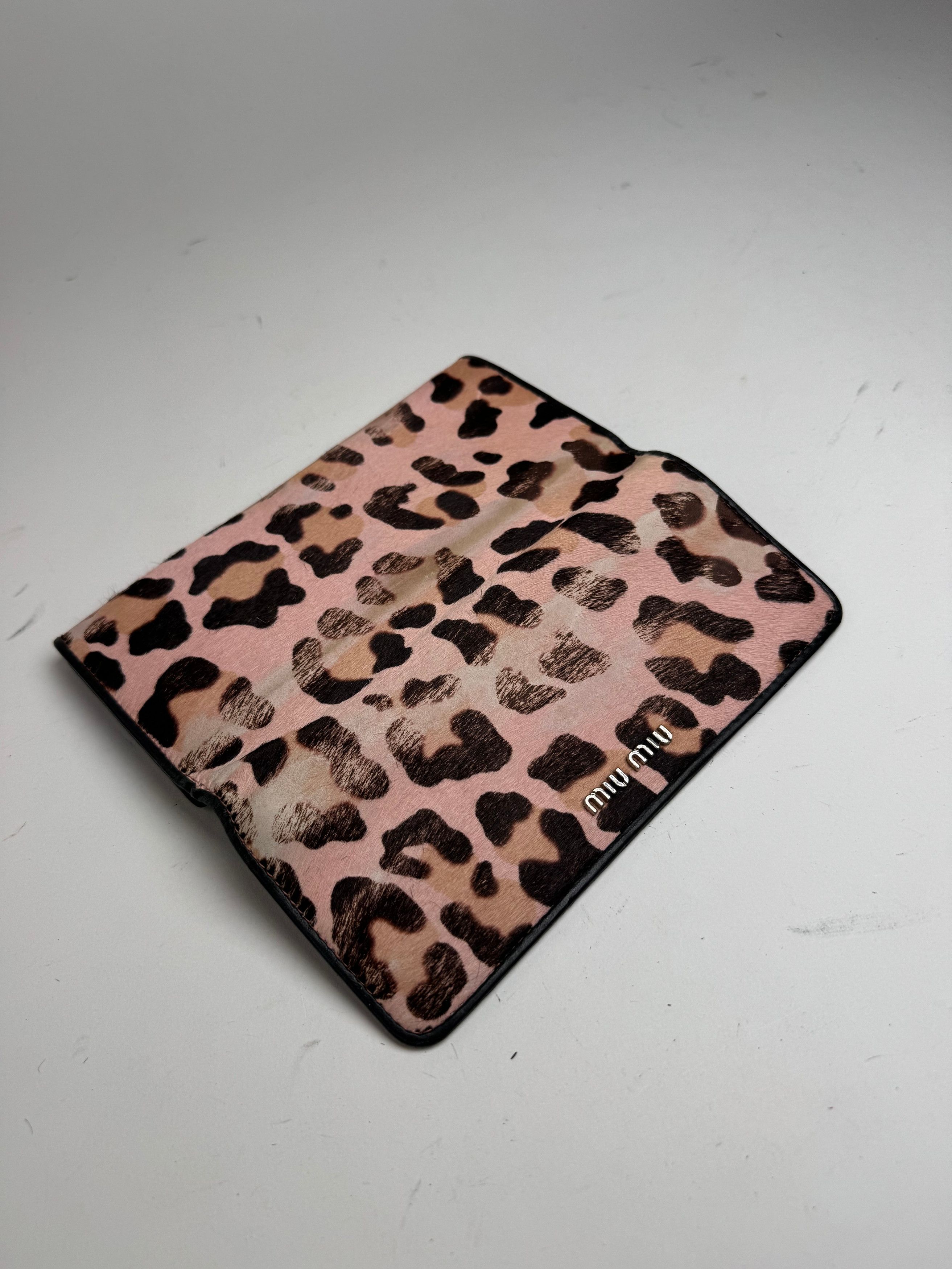 Miu Miu Vintage Fur leather wallet black pink Size ONE SIZE - 9 Thumbnail