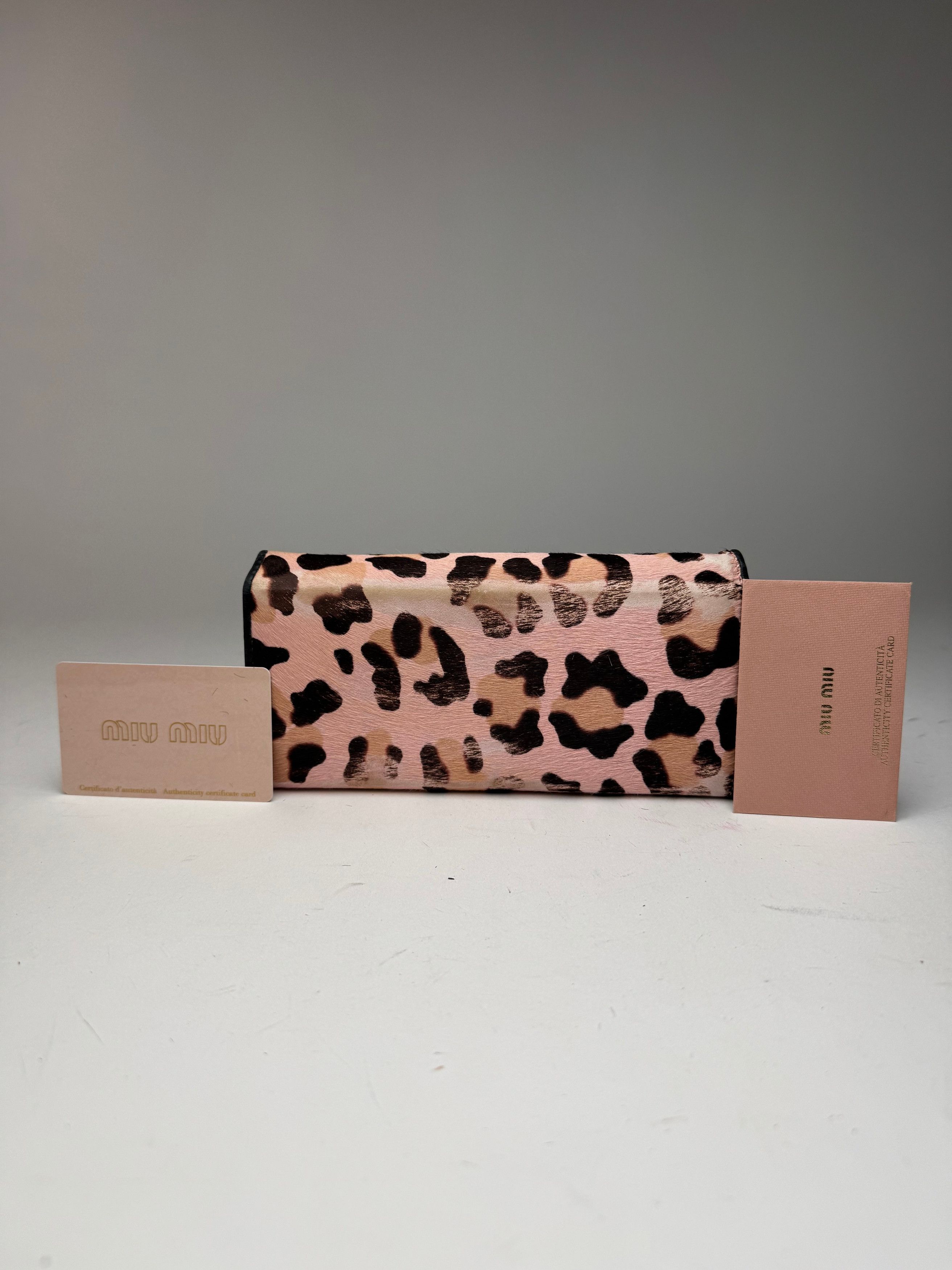 Miu Miu Vintage Fur leather wallet black pink Size ONE SIZE - 5 Thumbnail