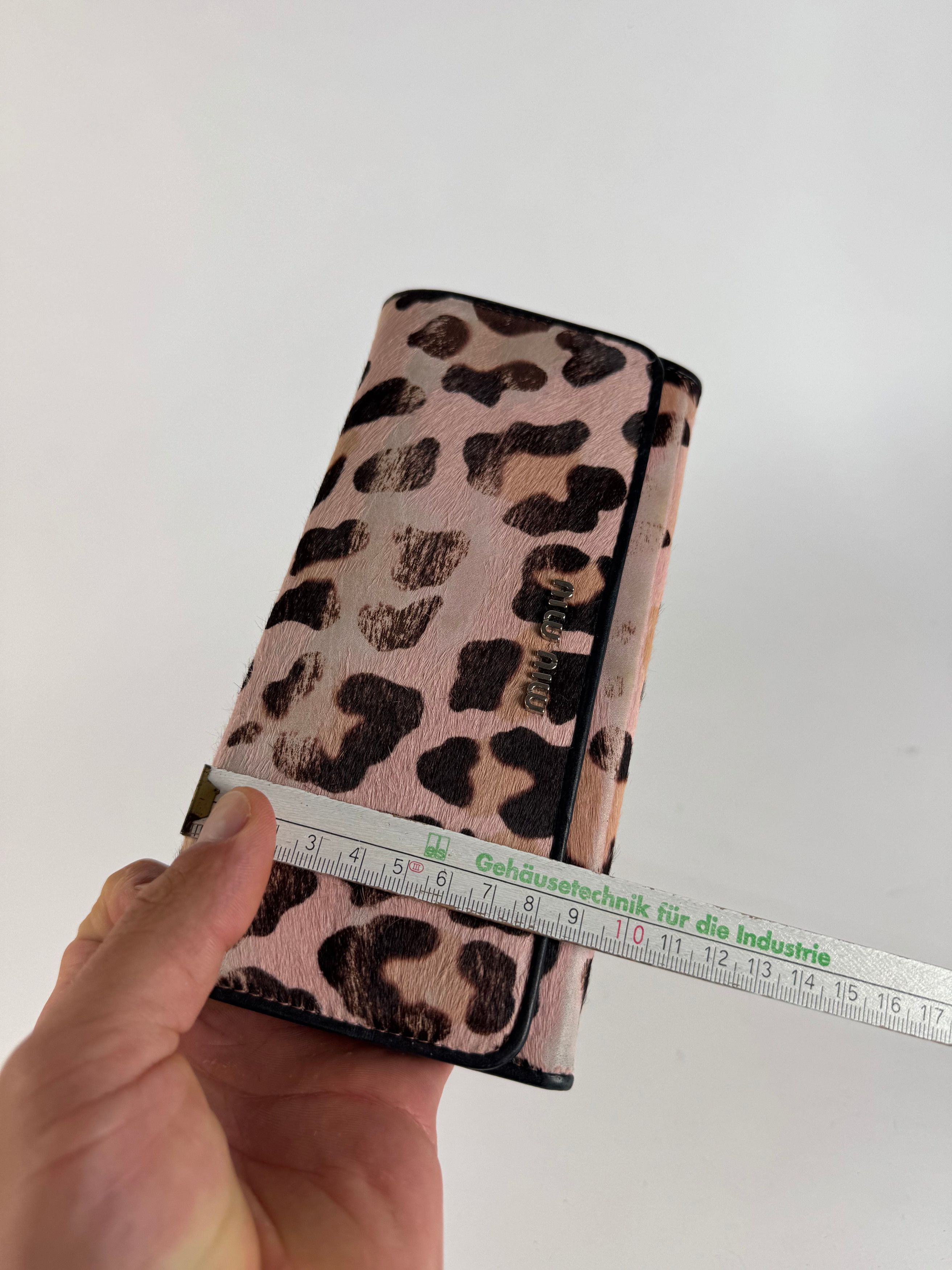 Miu Miu Vintage Fur leather wallet black pink Size ONE SIZE - 11 Thumbnail