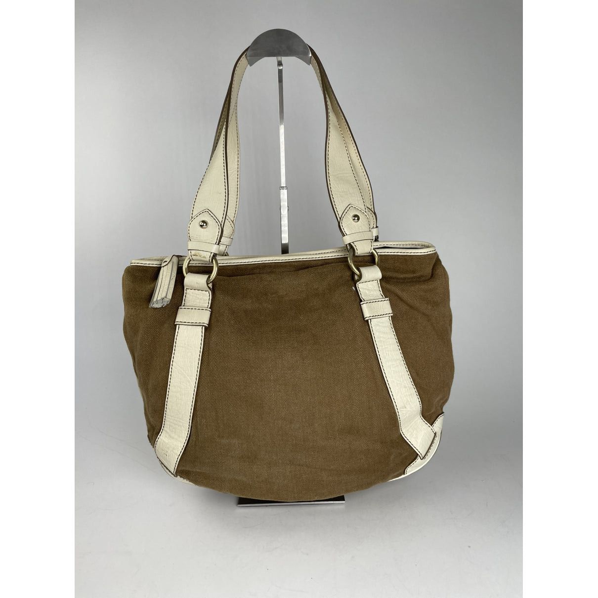 Celine Clasp White Leather Handbag Size ONE SIZE - 4 Thumbnail