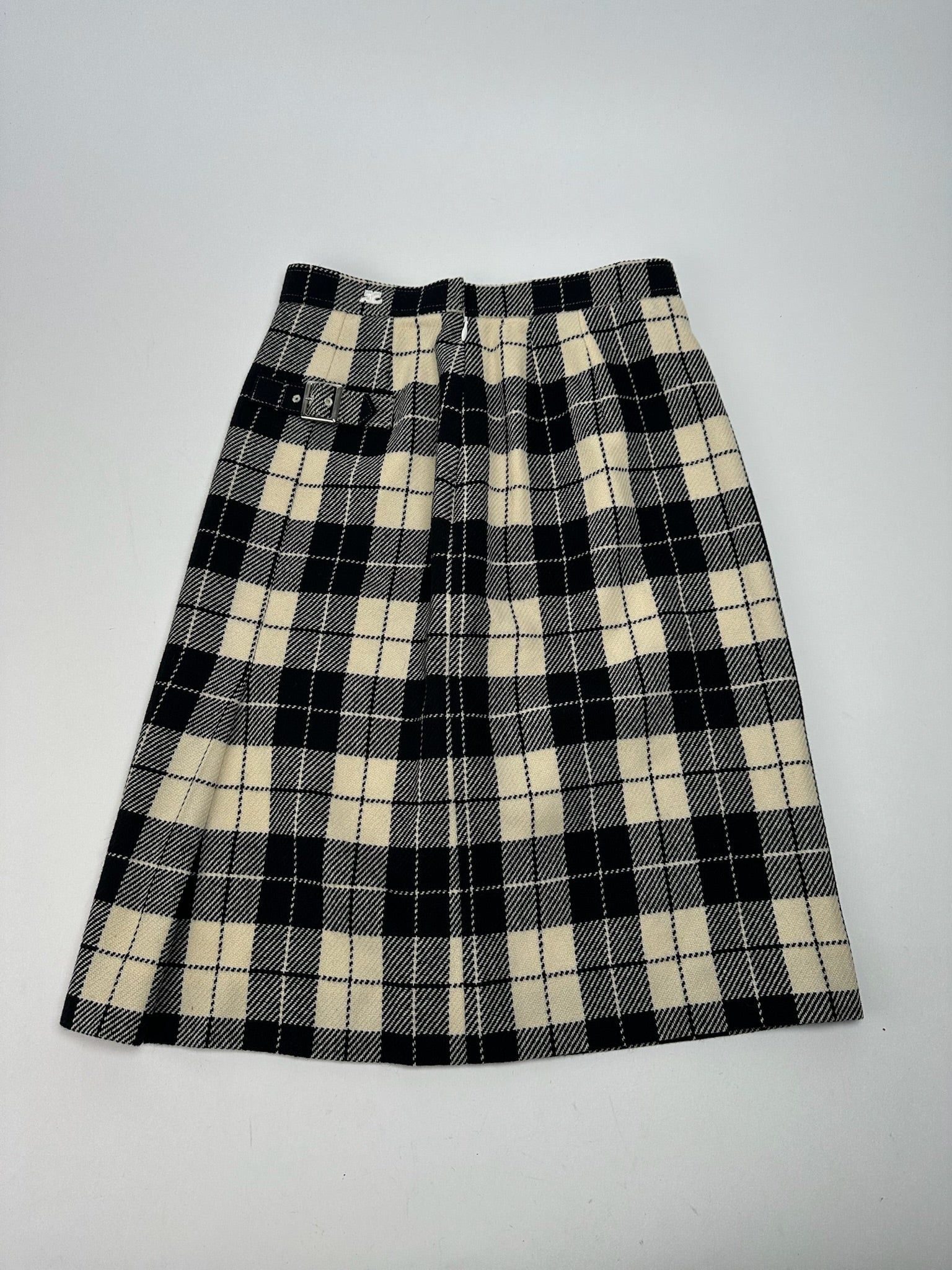 Courreges Vintage Checked skirt Size 34" / US 12 / IT 48 - 11 Thumbnail
