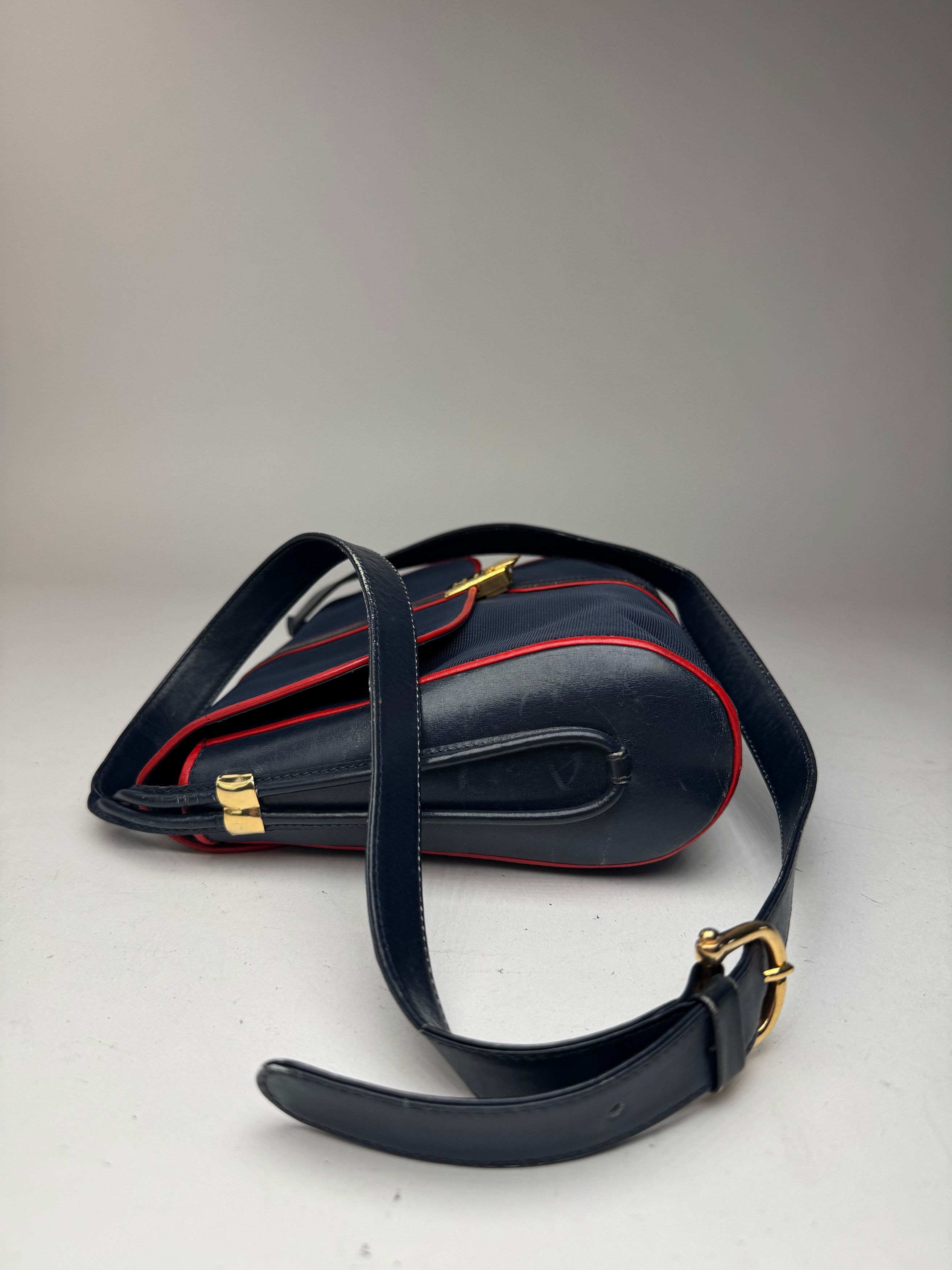 Celine Vintage Paris Triomphe Bag navy Size ONE SIZE - 7 Thumbnail
