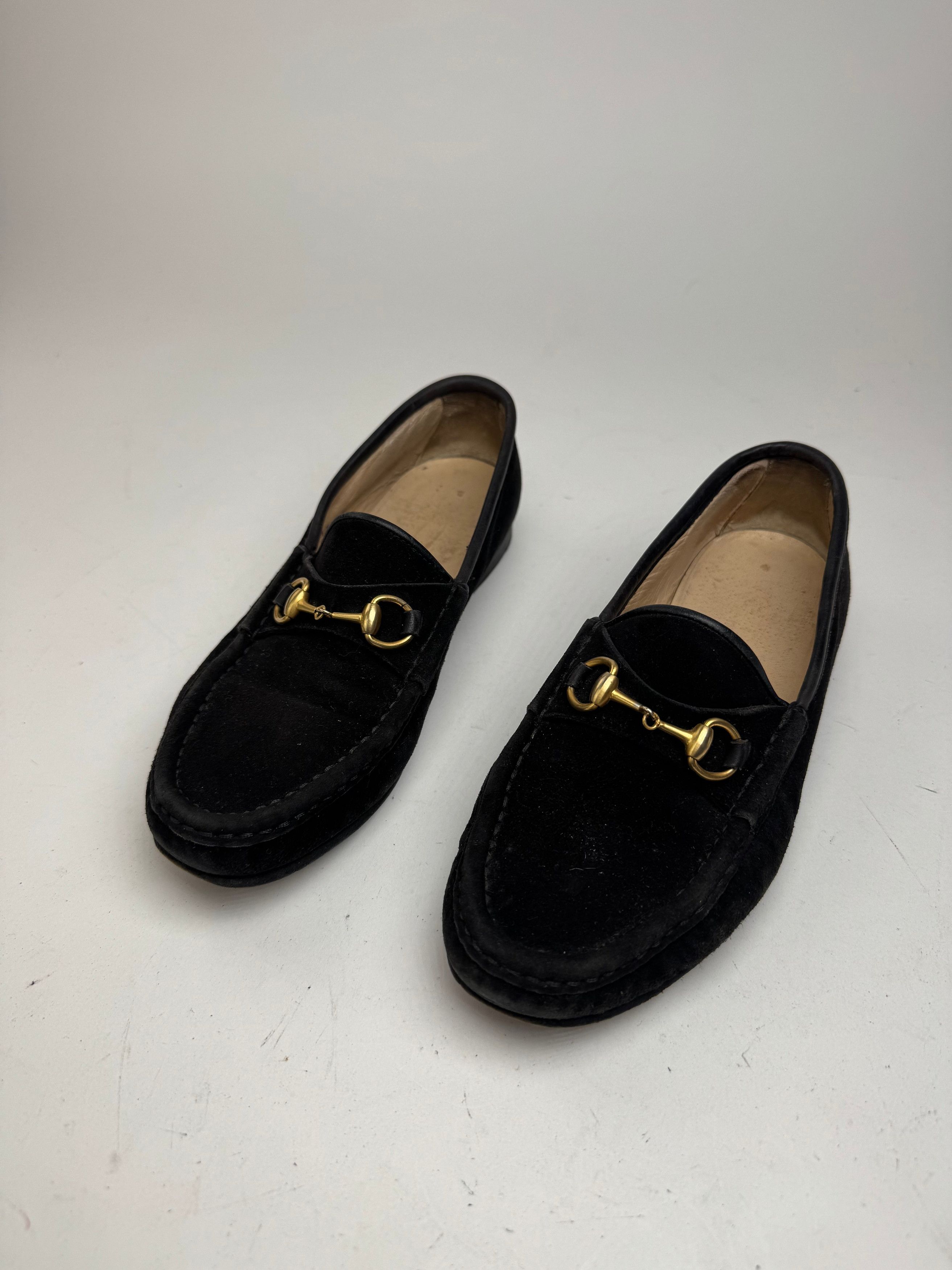 Gucci Vintage Horsebit Loafer suede black EU35,5 Size US 4 / IT 34 - 2 Thumbnail
