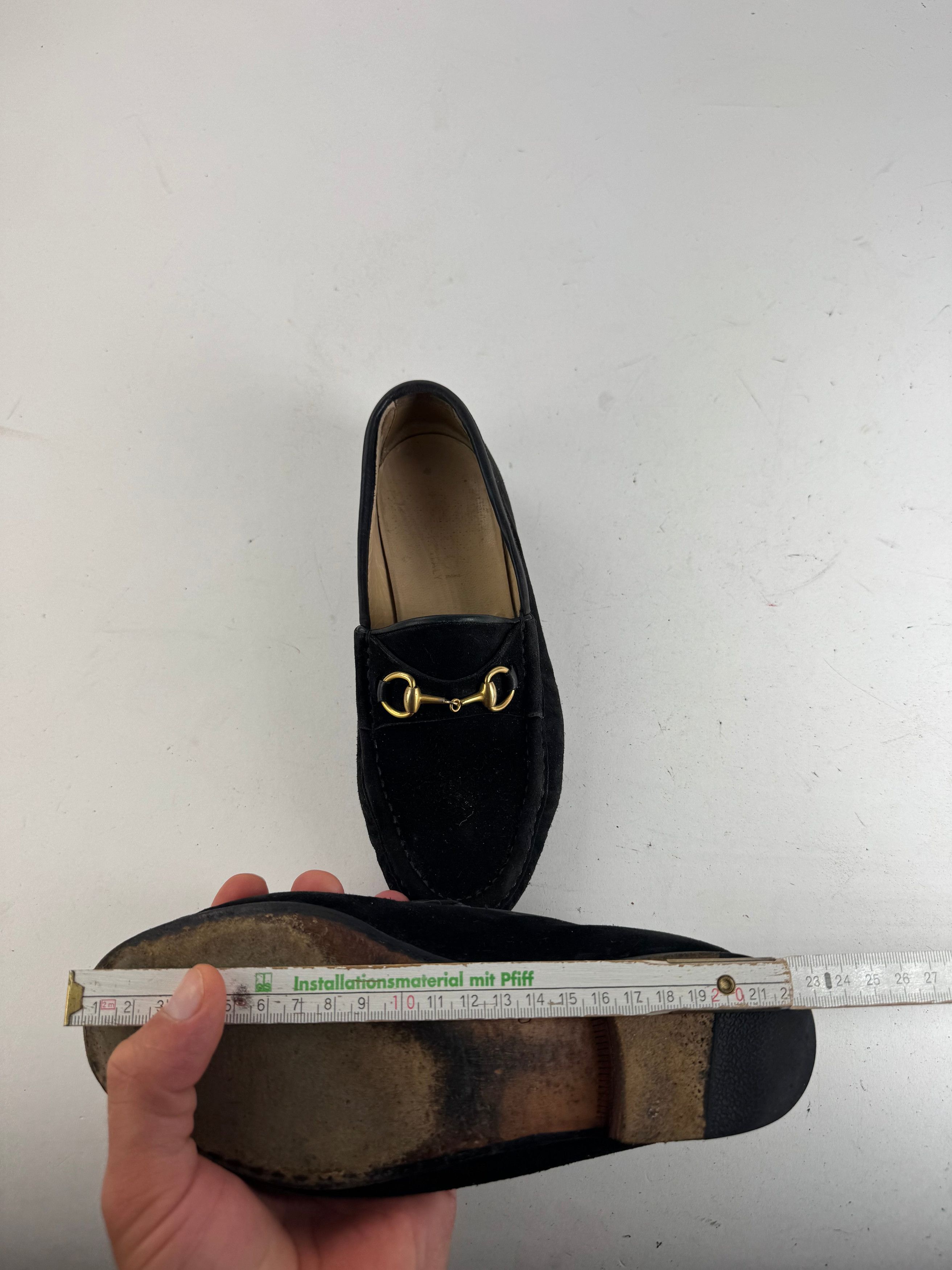 Gucci Vintage Horsebit Loafer suede black EU35,5 Size US 4 / IT 34 - 9 Thumbnail