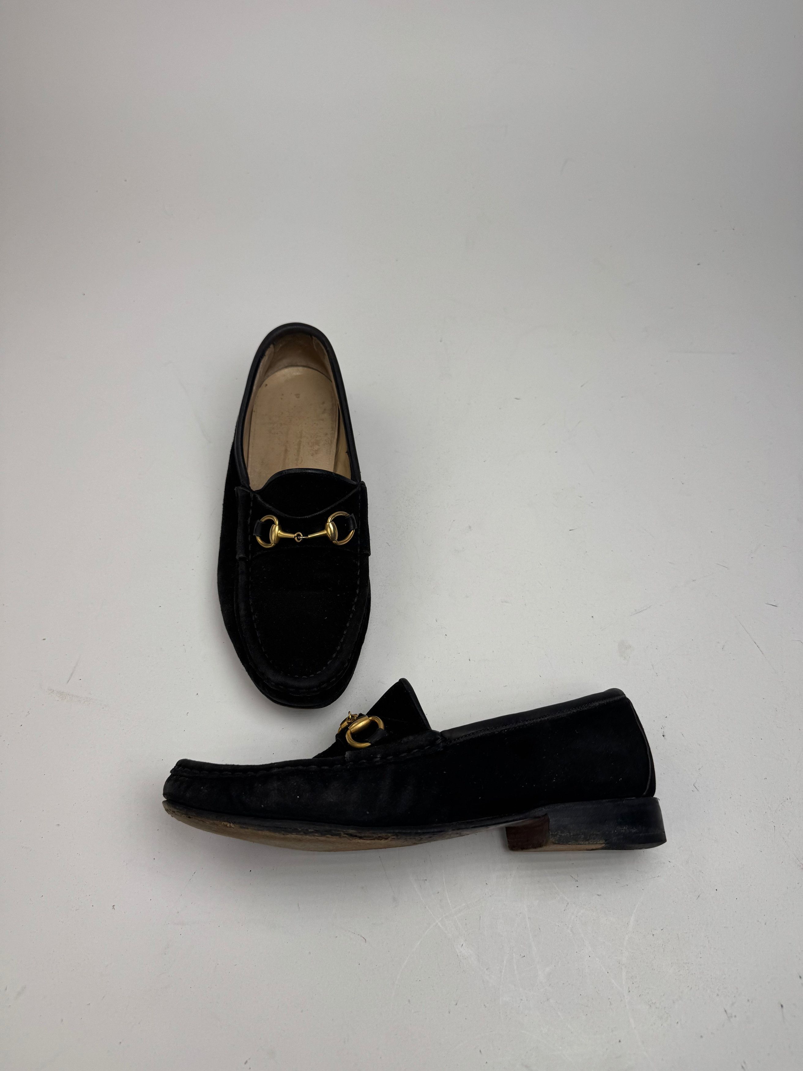 Gucci Vintage Horsebit Loafer suede black EU35,5 Size US 4 / IT 34 - 10 Thumbnail