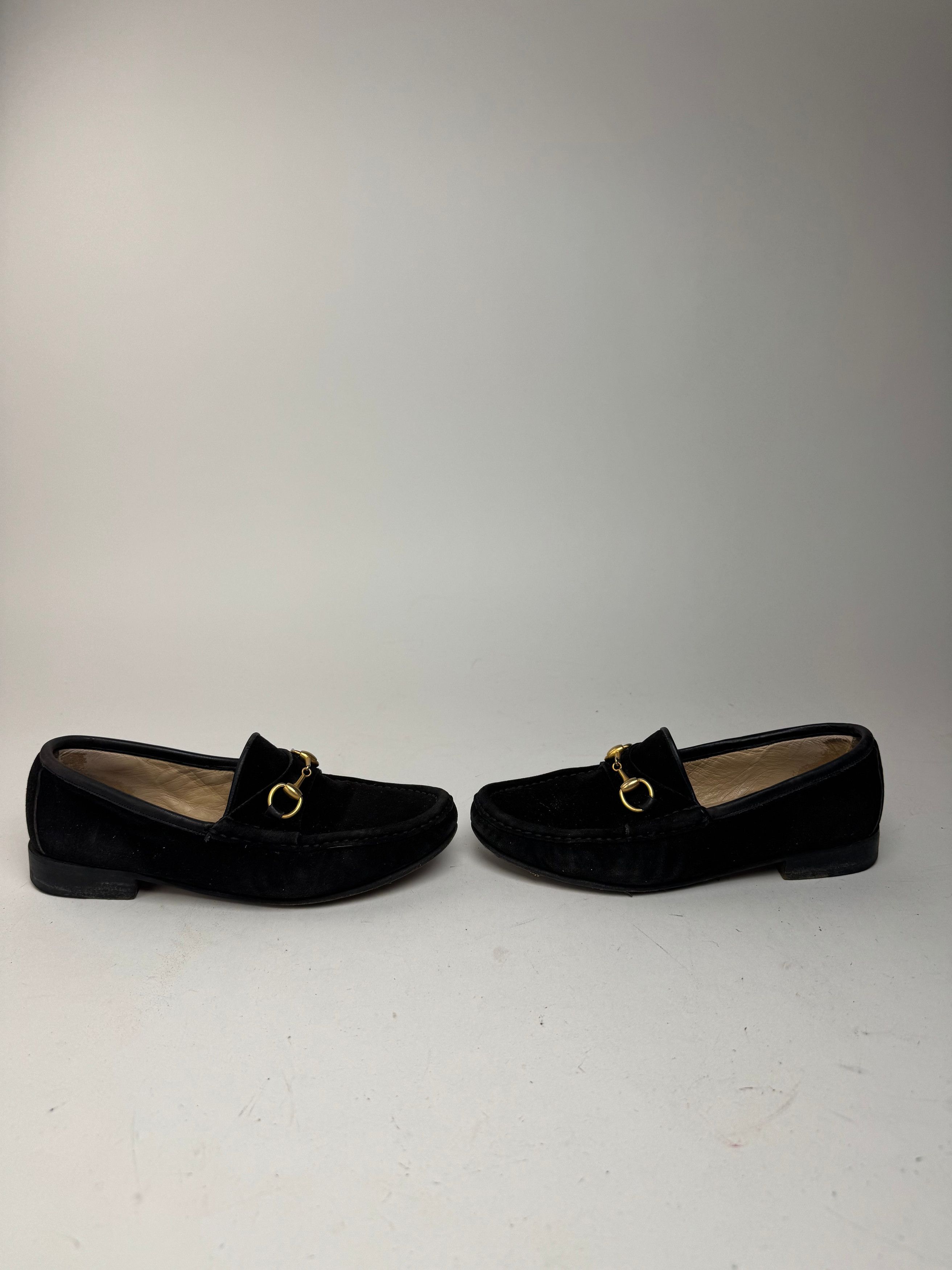 Gucci Vintage Horsebit Loafer suede black EU35,5 Size US 4 / IT 34 - 5 Thumbnail
