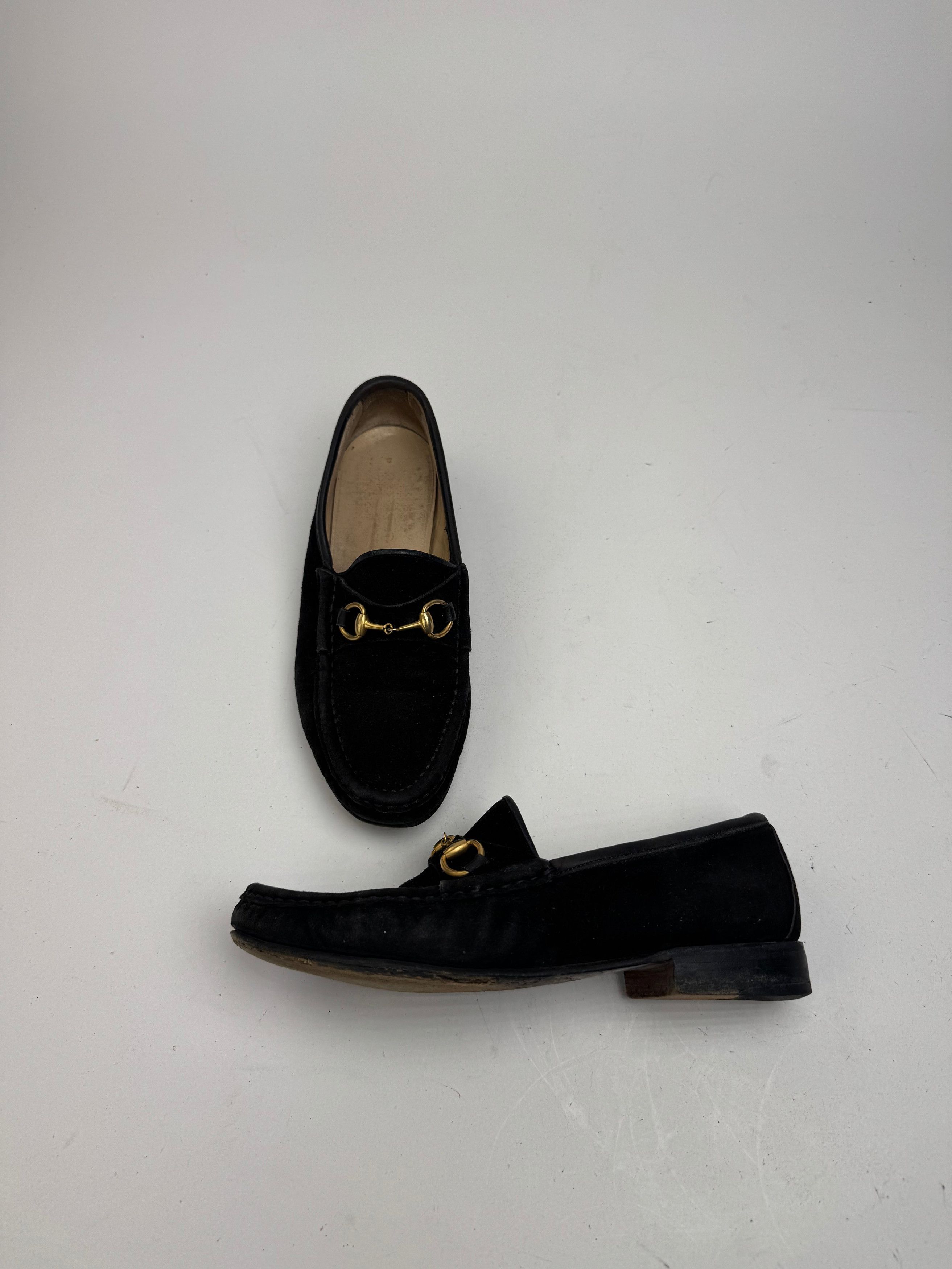 Gucci Vintage Horsebit Loafer suede black EU35,5 Size US 4 / IT 34 - 4 Thumbnail