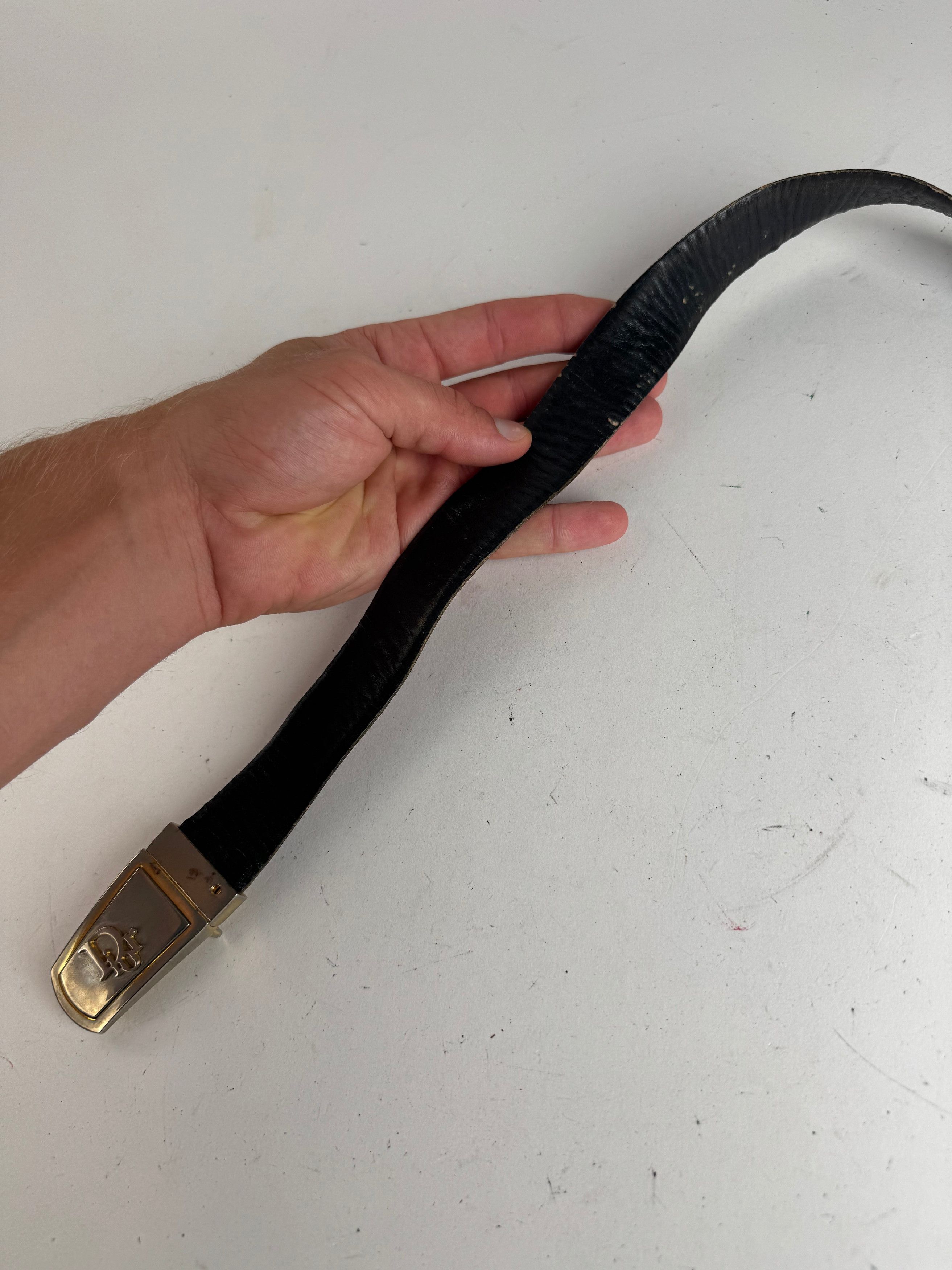 Dior Vintage Leather belt black Size ONE SIZE - 6 Thumbnail