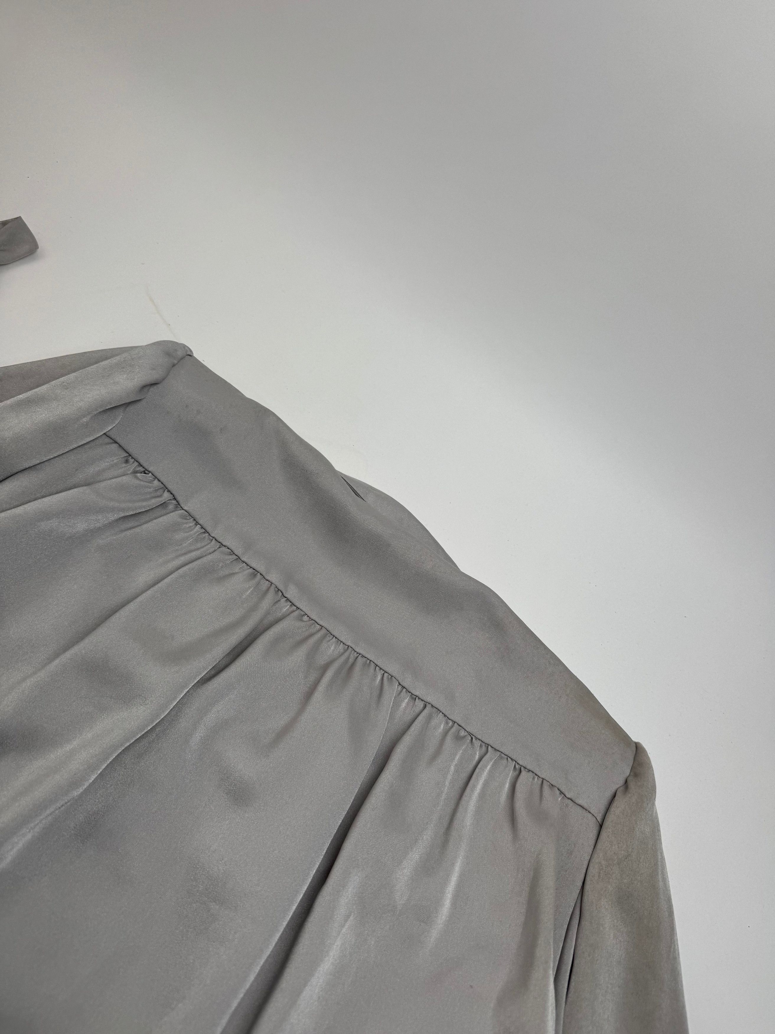 Other Vintage Yves Saint Laurent Silk Blouse silver 38/M Size M / US 6-8 / IT 42-44 - 13 Thumbnail