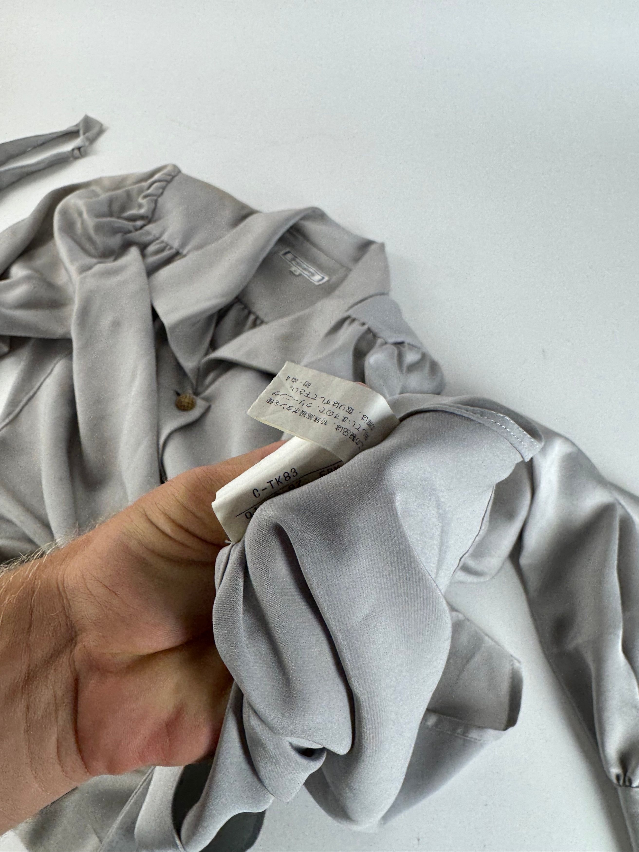 Other Vintage Yves Saint Laurent Silk Blouse silver 38/M Size M / US 6-8 / IT 42-44 - 11 Thumbnail