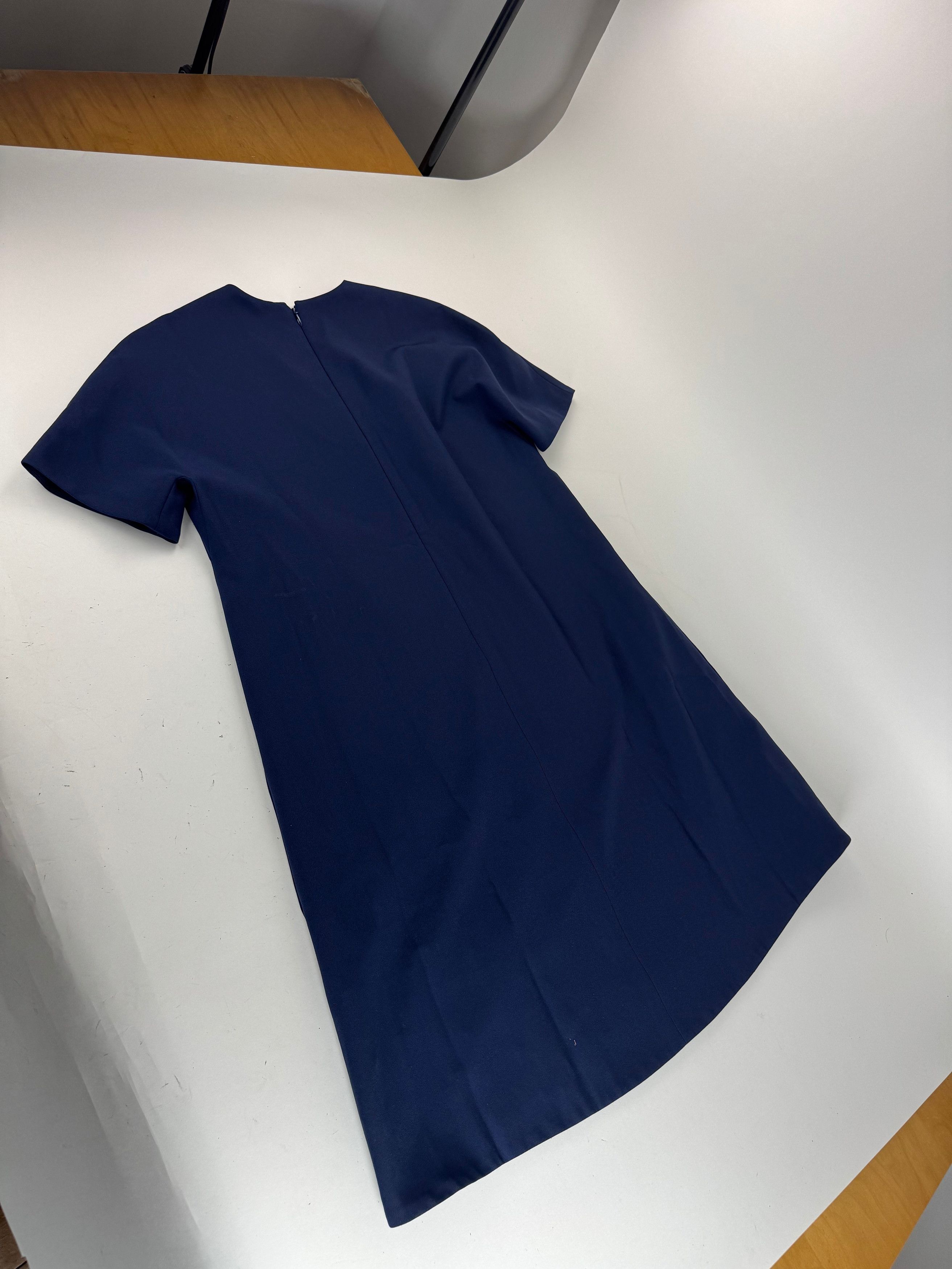 Balenciaga Vintage wool dress L Navy Size L / US 10 / IT 46 - 7 Thumbnail
