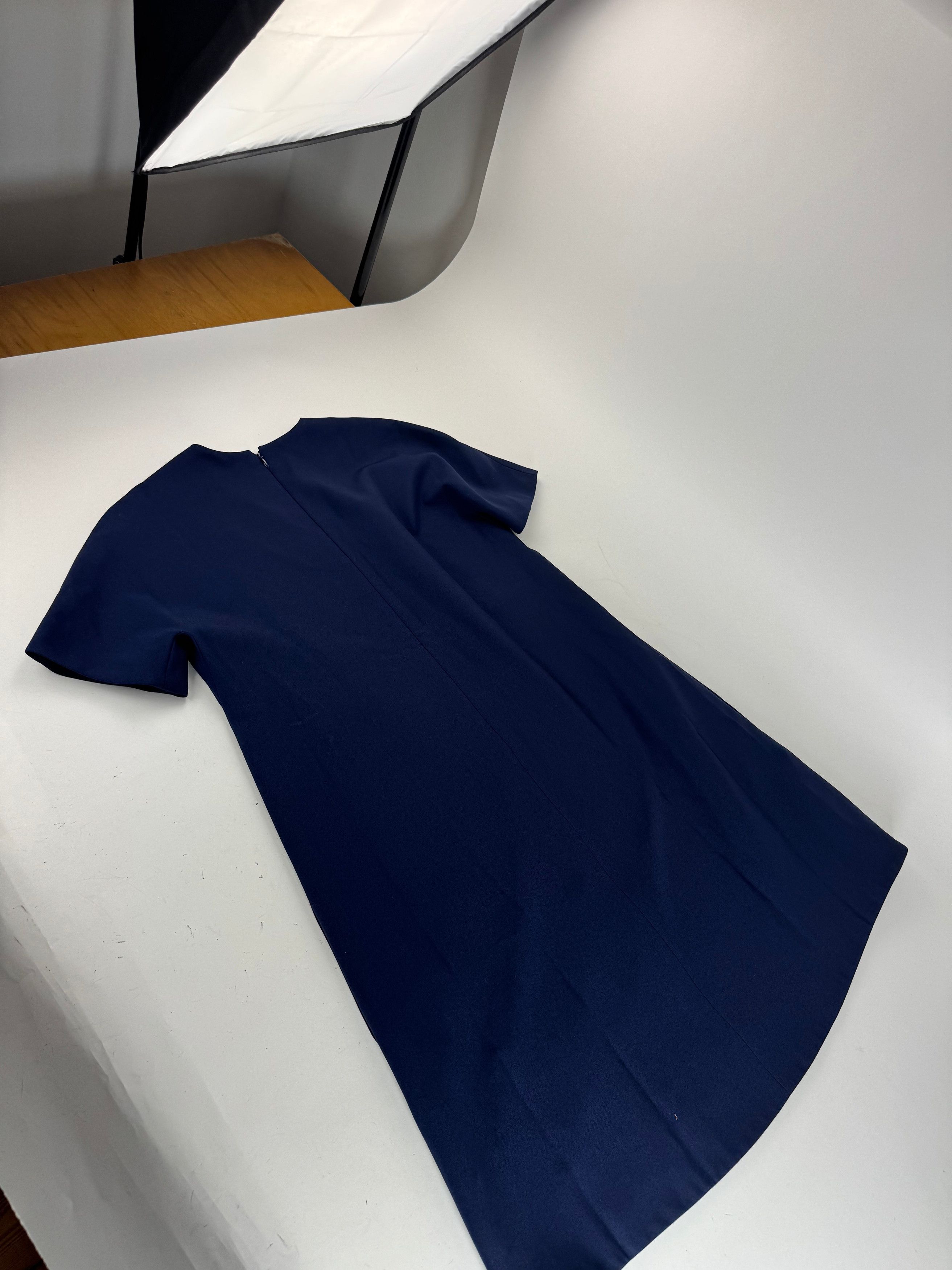 Balenciaga Vintage wool dress L Navy Size L / US 10 / IT 46 - 6 Thumbnail
