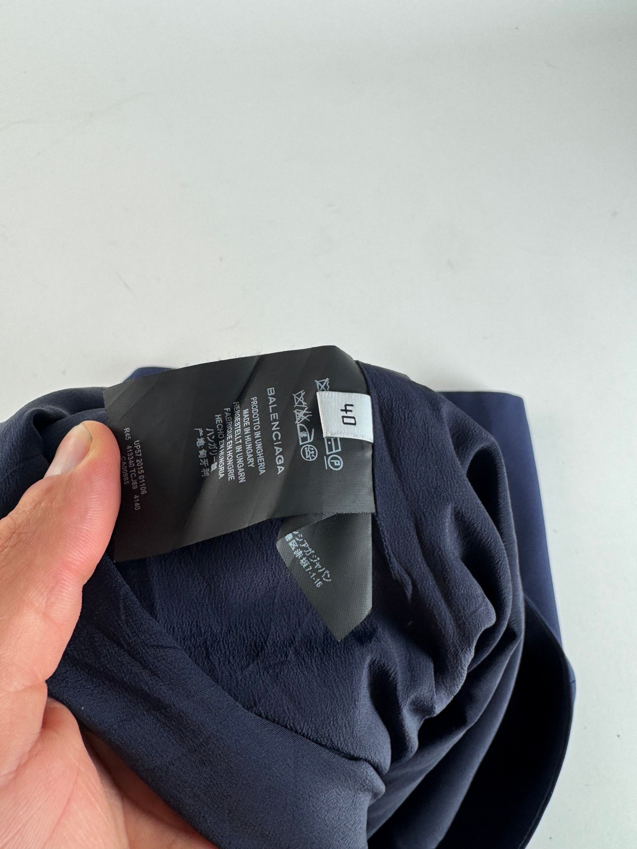 Balenciaga Vintage wool dress L Navy Size L / US 10 / IT 46 - 12 Thumbnail