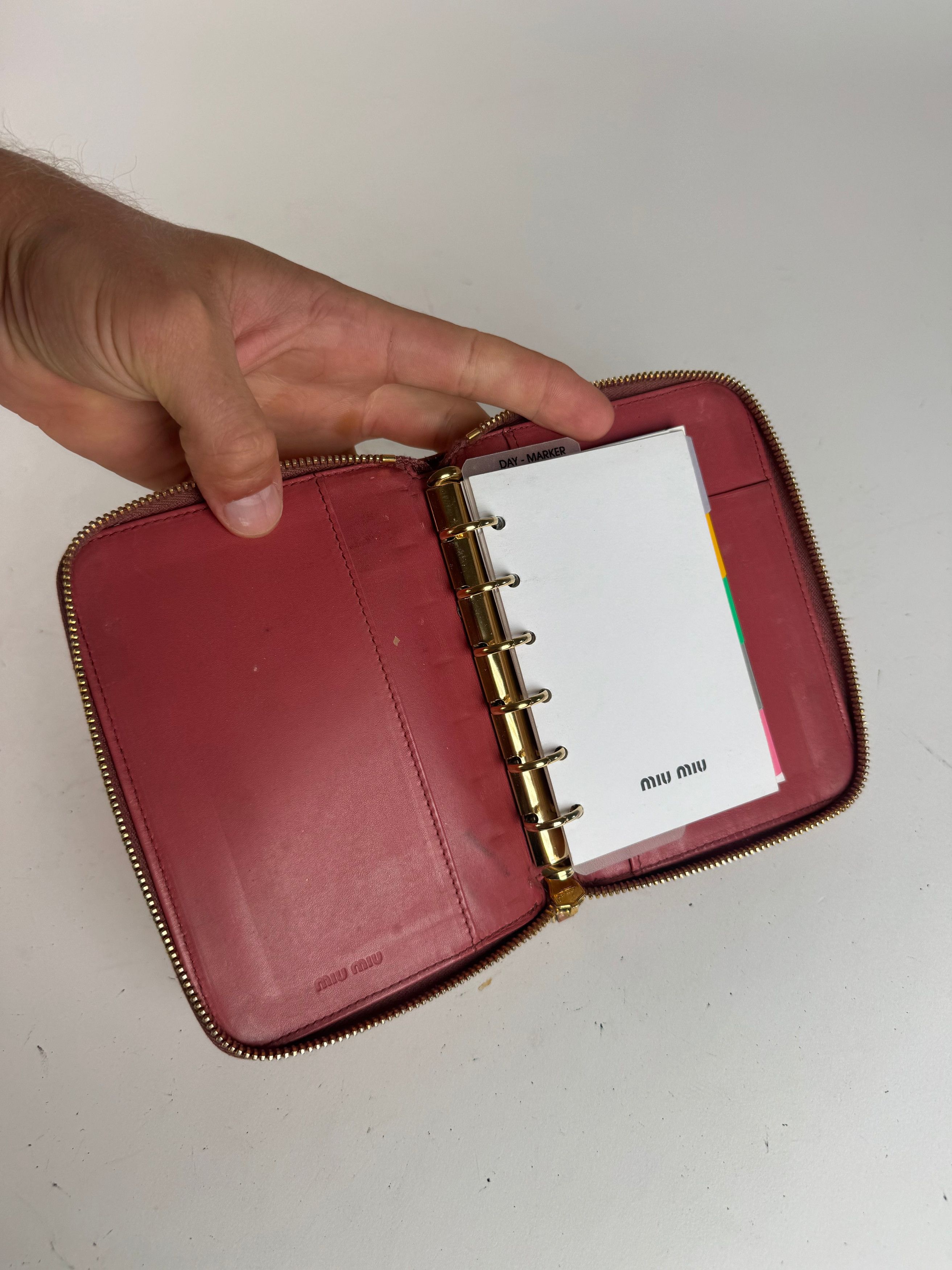 Miu Miu Vintage Leather organizer Orange Size ONE SIZE - 3 Thumbnail