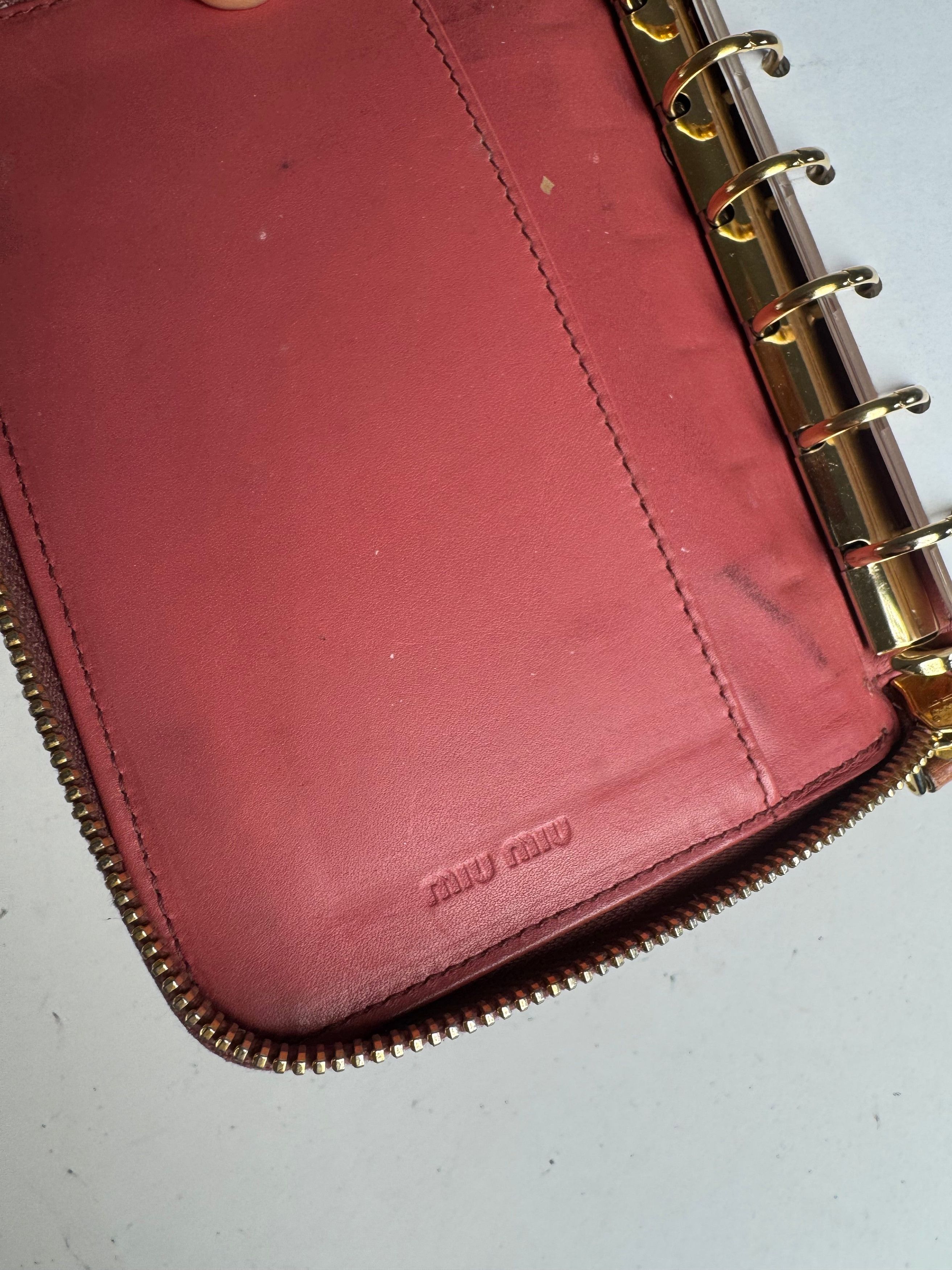 Miu Miu Vintage Leather organizer Orange Size ONE SIZE - 6 Thumbnail
