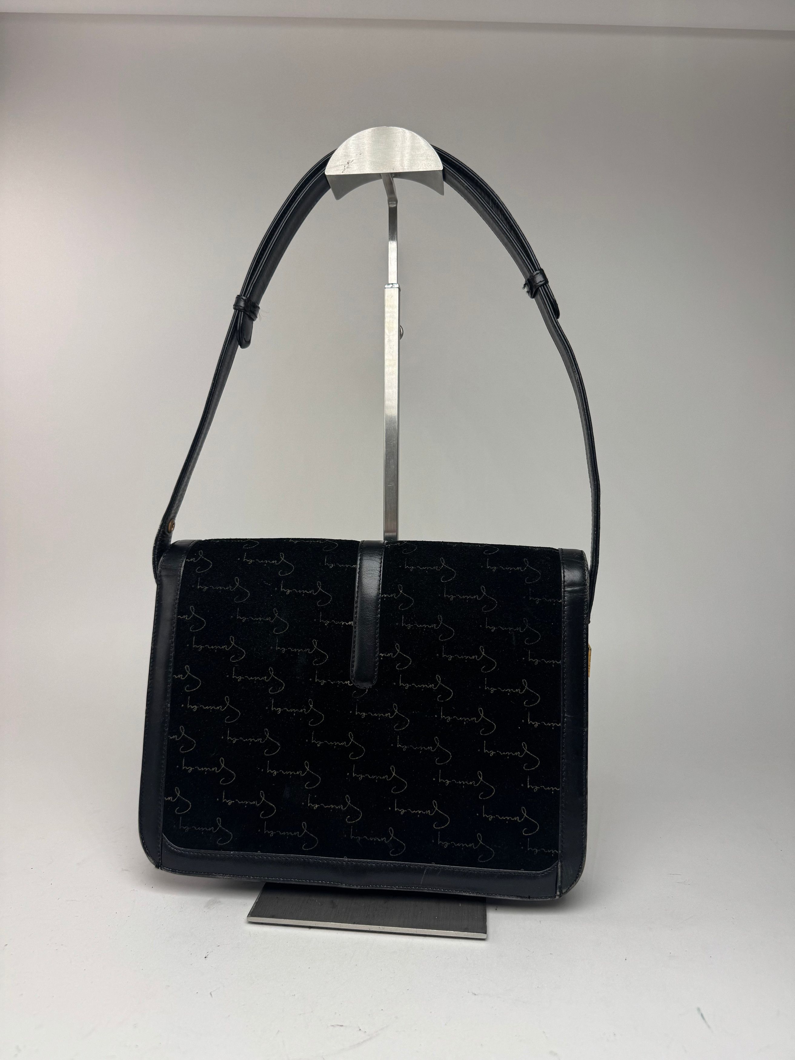 Givenchy Vintage Wool Leather monogram bag black brown Size ONE SIZE - 15 Thumbnail