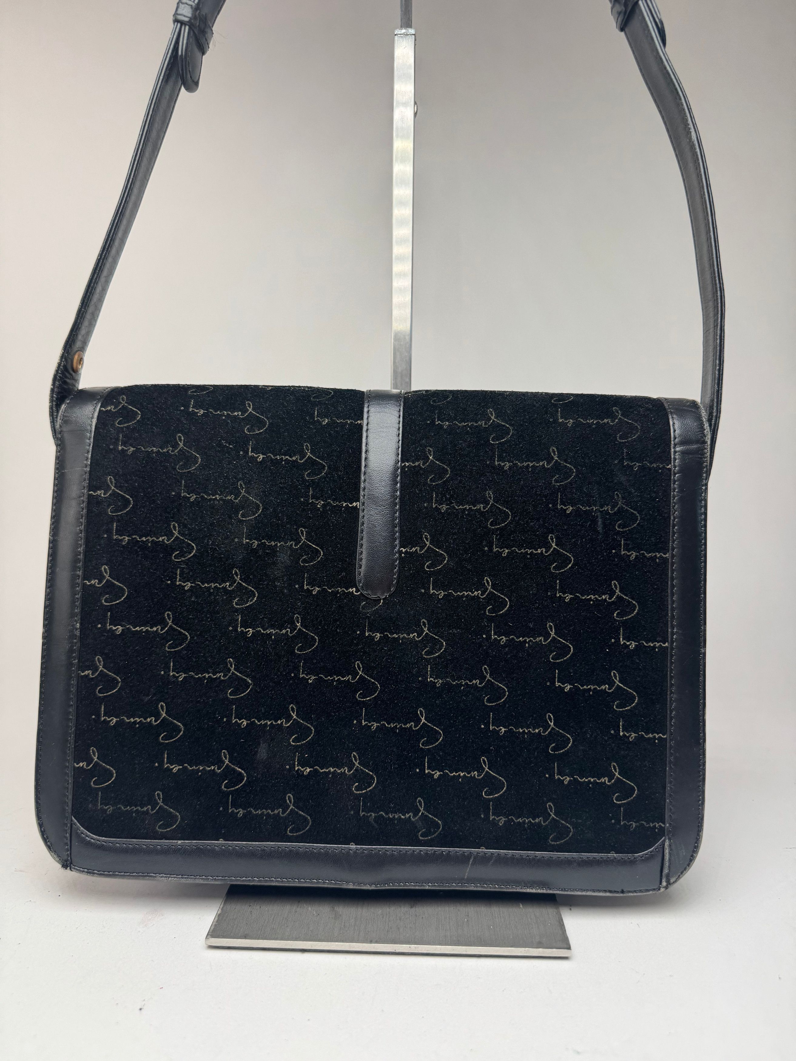 Givenchy Vintage Wool Leather monogram bag black brown Size ONE SIZE - 3 Thumbnail