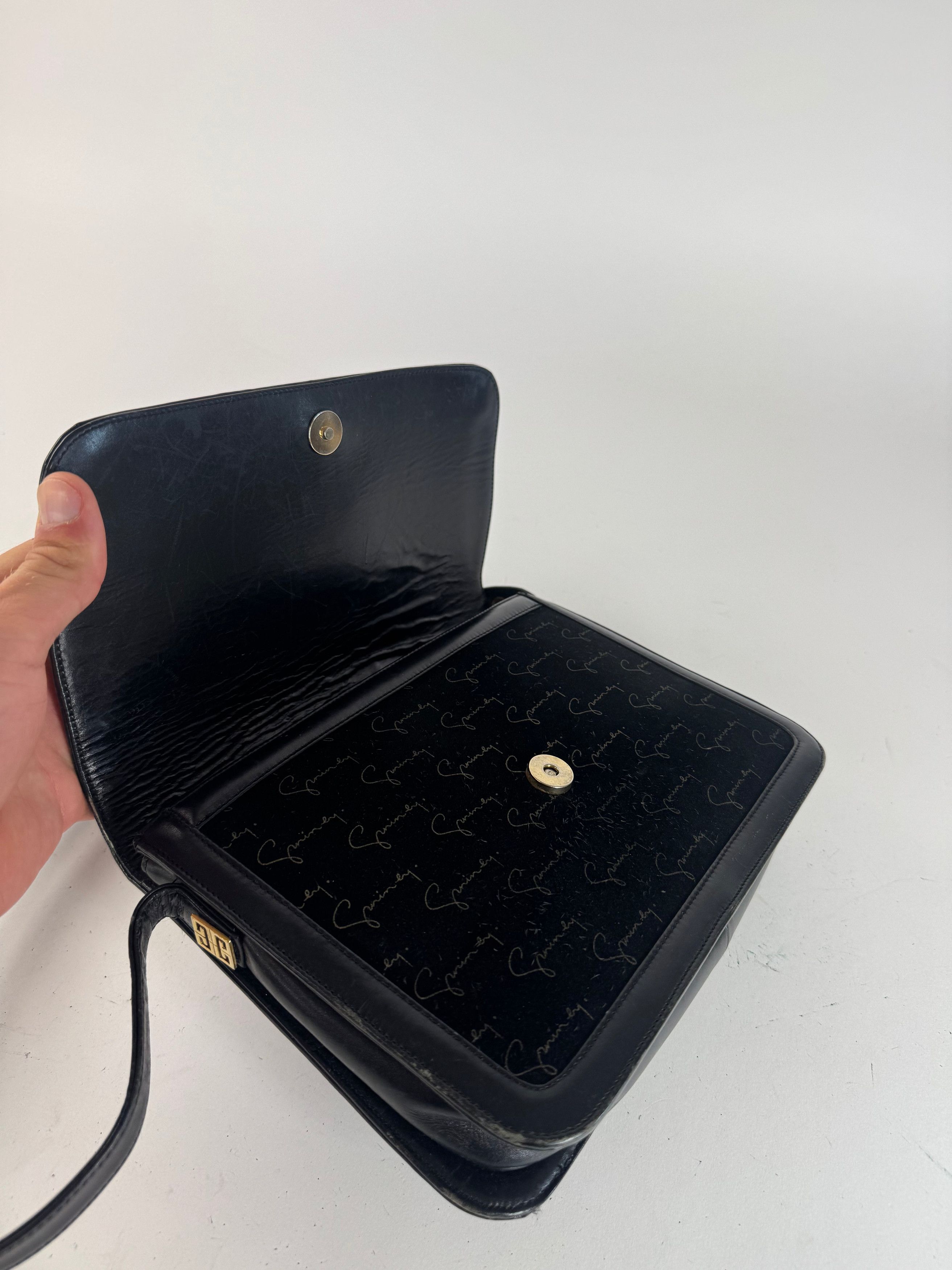Givenchy Vintage Wool Leather monogram bag black brown Size ONE SIZE - 9 Thumbnail