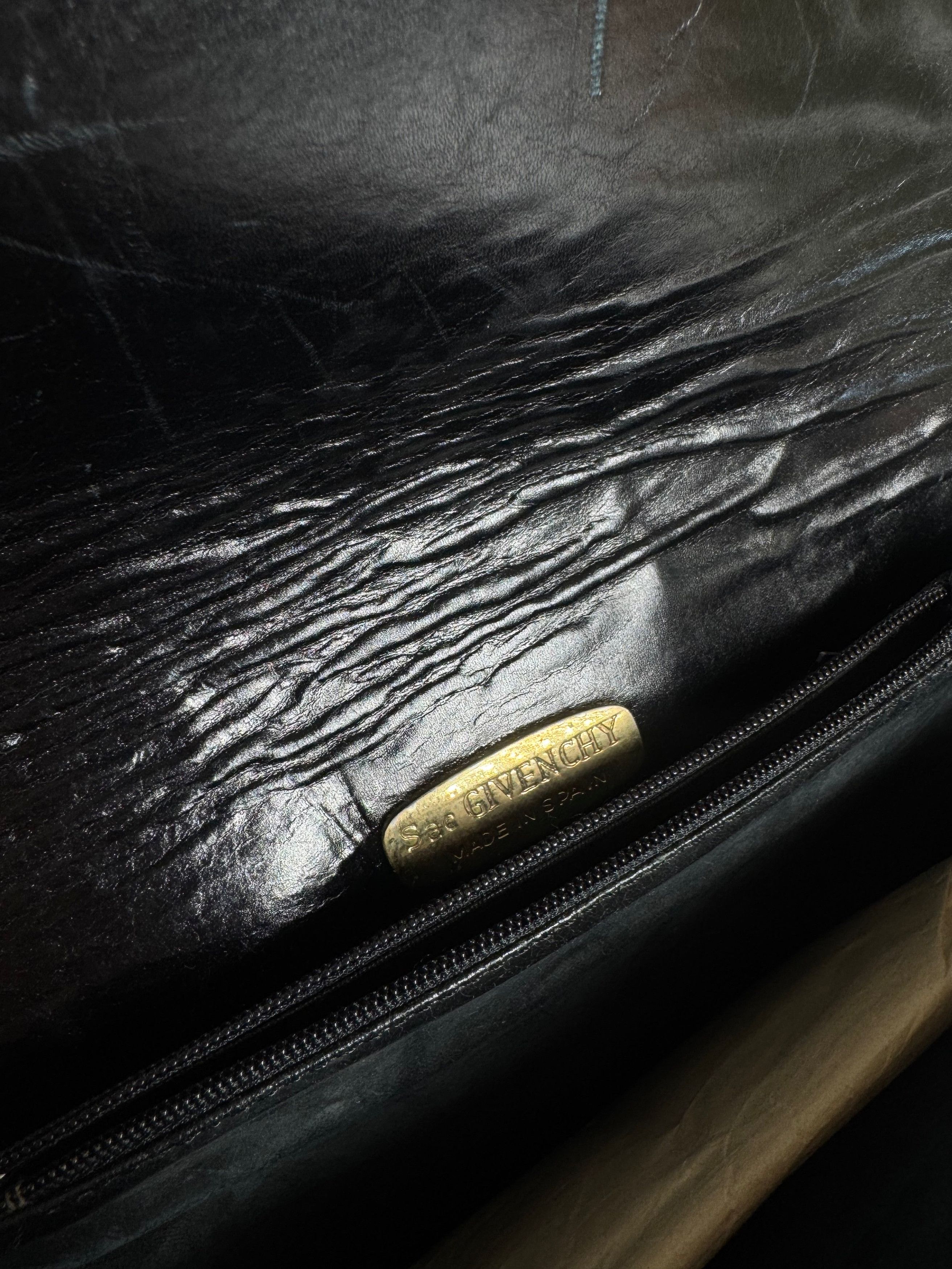Givenchy Vintage Wool Leather monogram bag black brown Size ONE SIZE - 8 Thumbnail