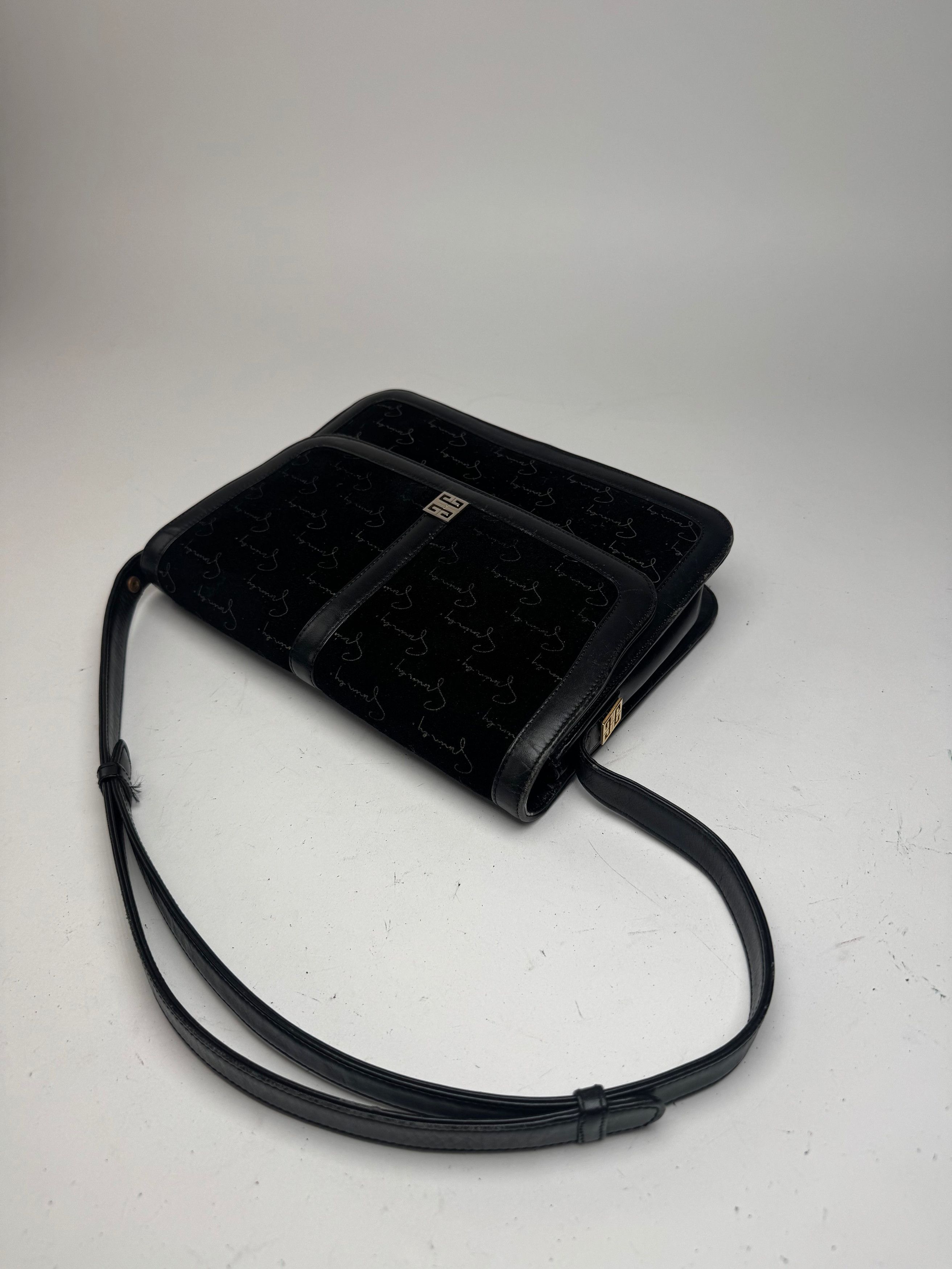 Givenchy Vintage Wool Leather monogram bag black brown Size ONE SIZE - 5 Thumbnail