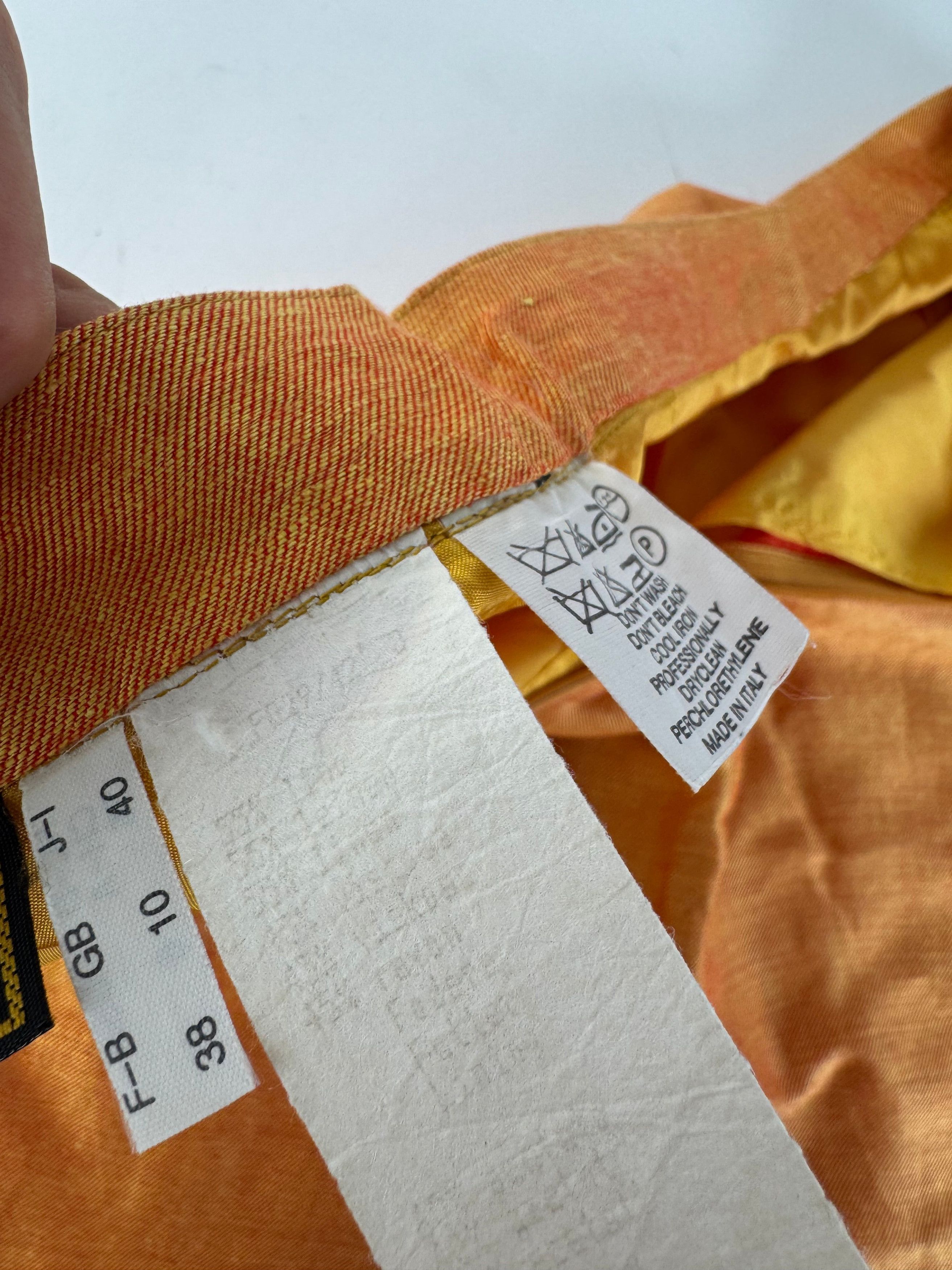 Fendi Vintage Linen Skirt M orange Size 30" / US 8 / IT 44 - 11 Thumbnail